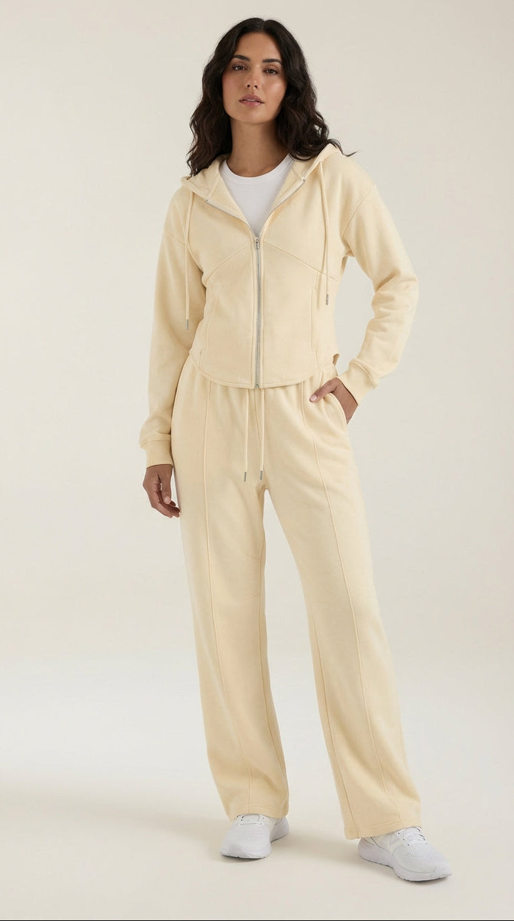 Conjunto de sudadera con pantalones amplios de estilo relajado