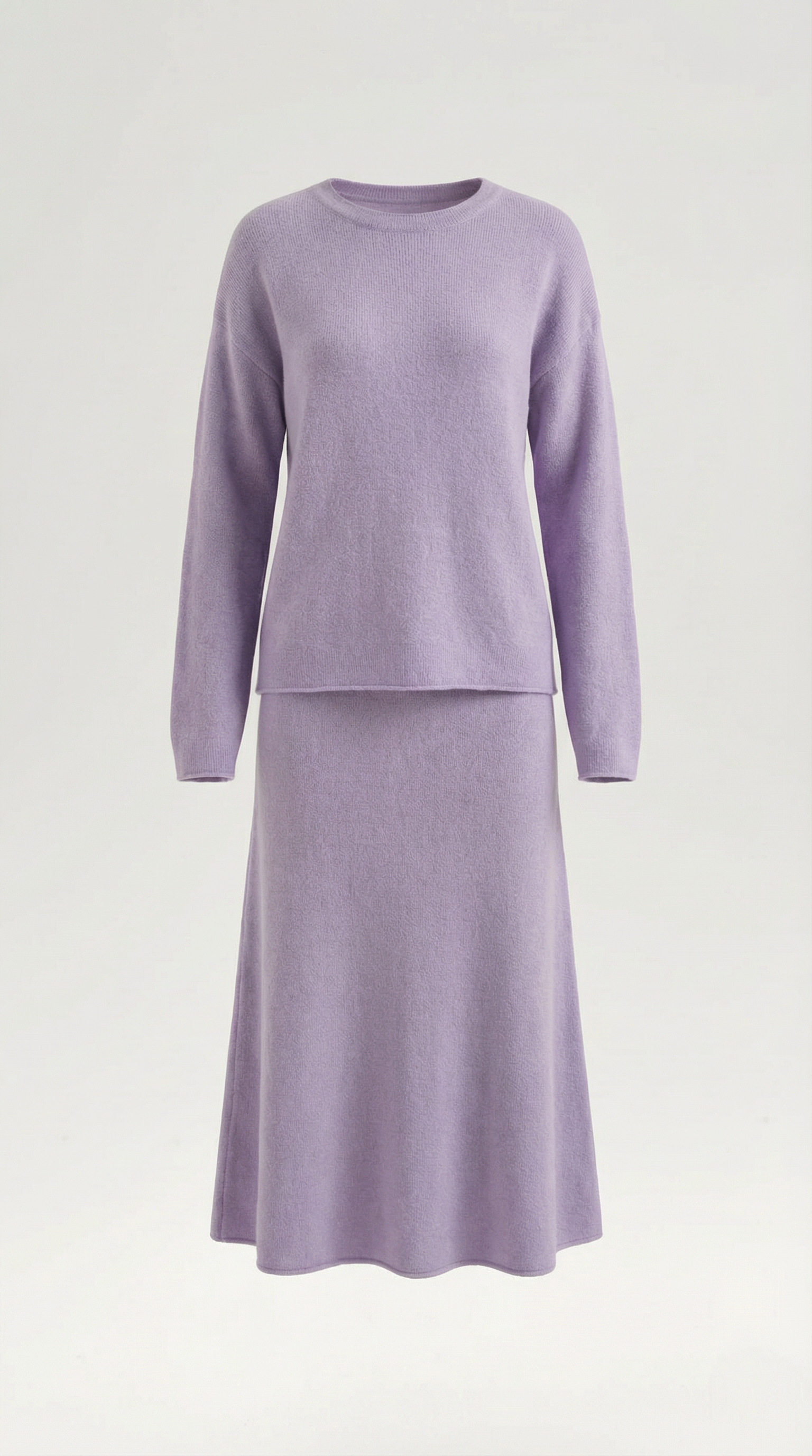 Conjunto de suéter y falda de silueta elegante