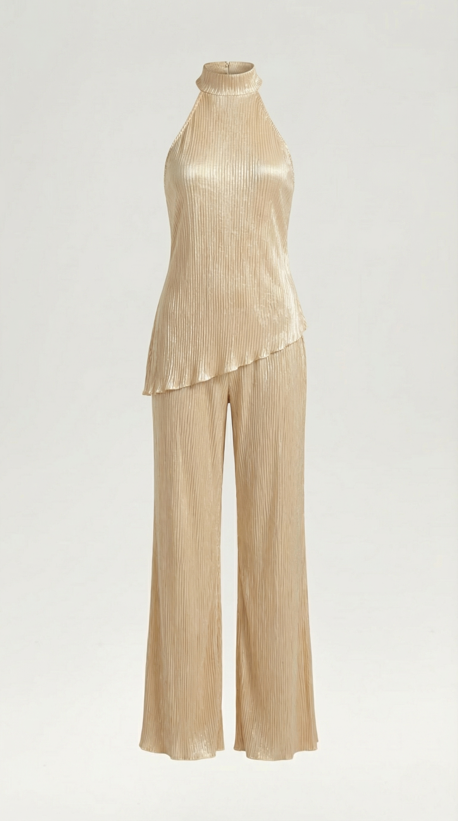 Conjunto de top y pantalones de silueta fluida