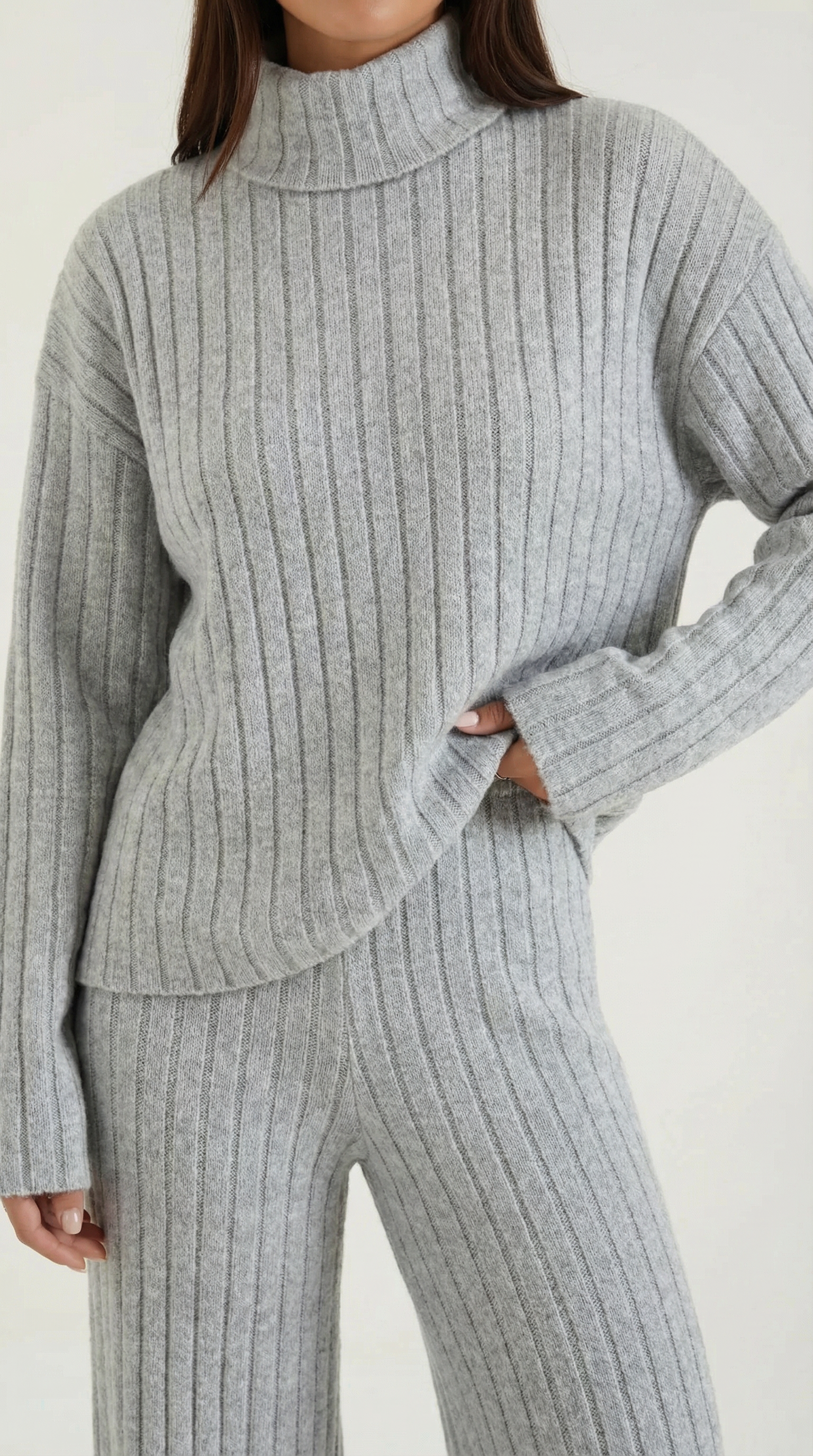 Conjunto lounge de punto con ajuste relajado