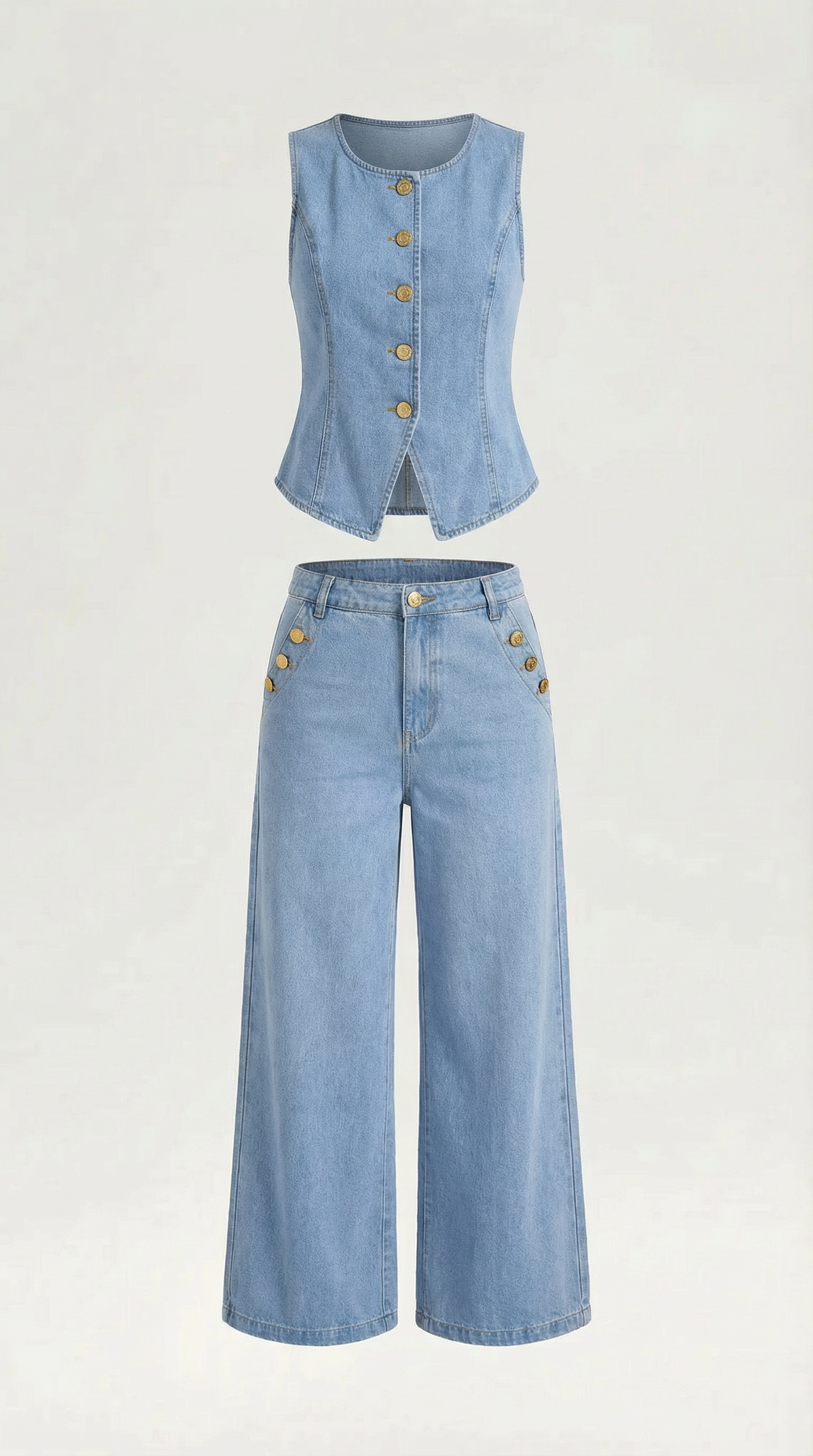 Conjunto vaquero coordinado de estilo moderno