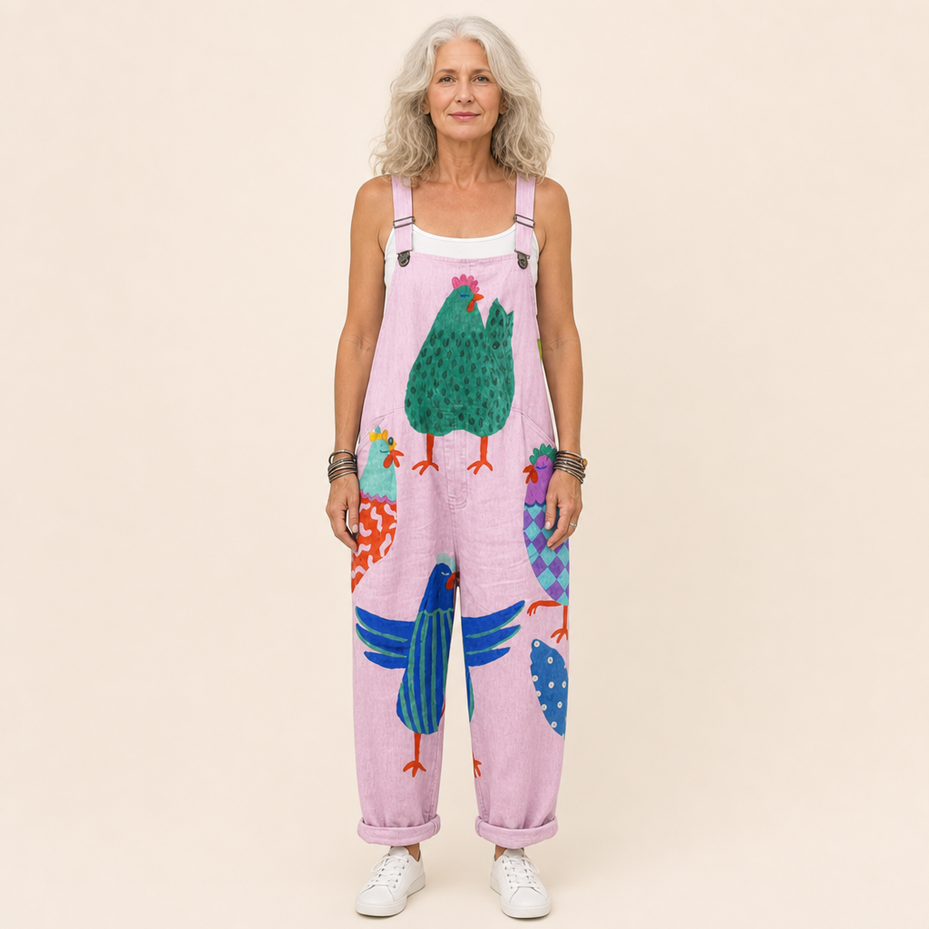 Elena | Peto con estampado artístico en rosa pastel
