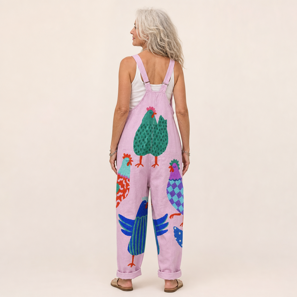 Elena | Peto con estampado artístico en rosa pastel