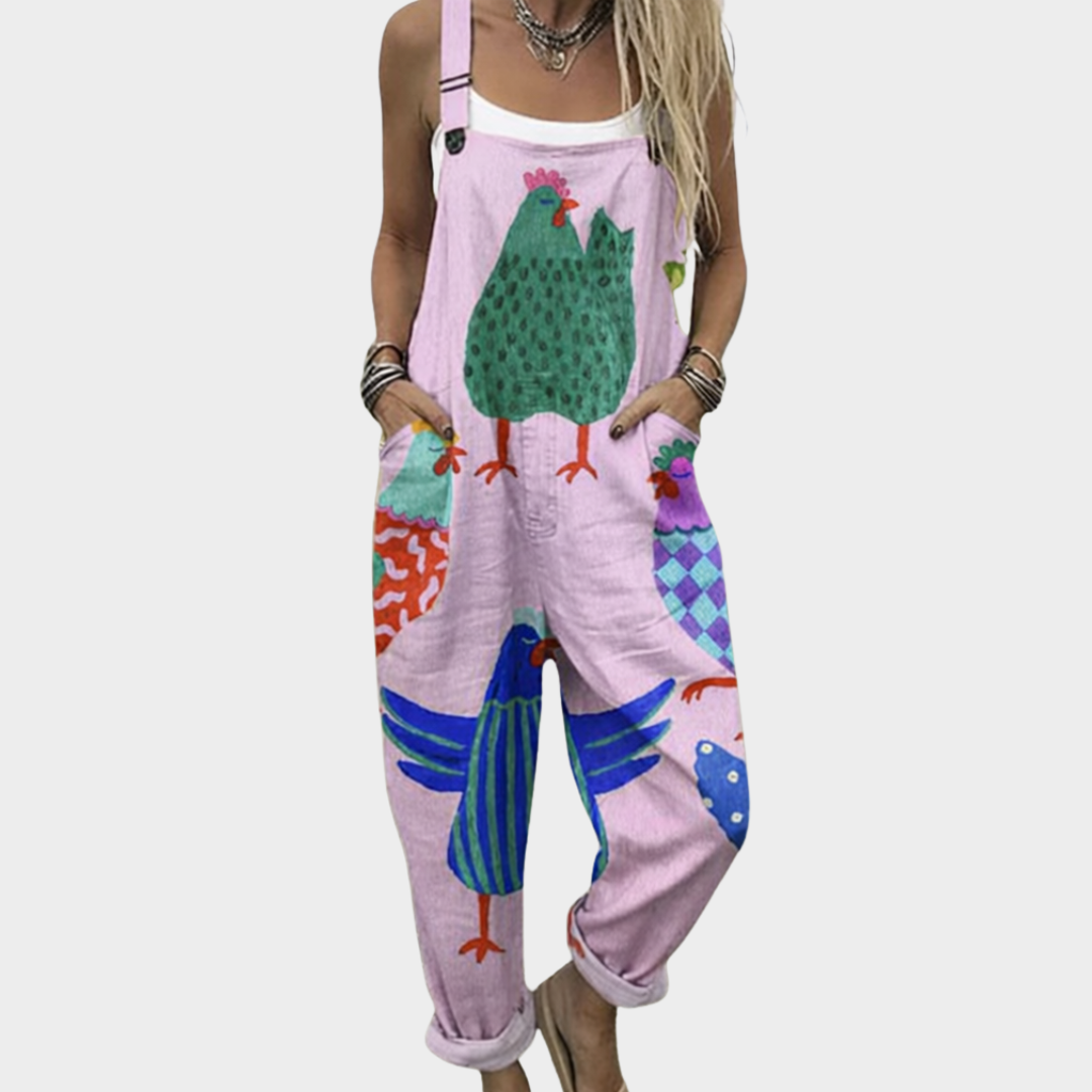 Elena | Peto con estampado artístico en rosa pastel