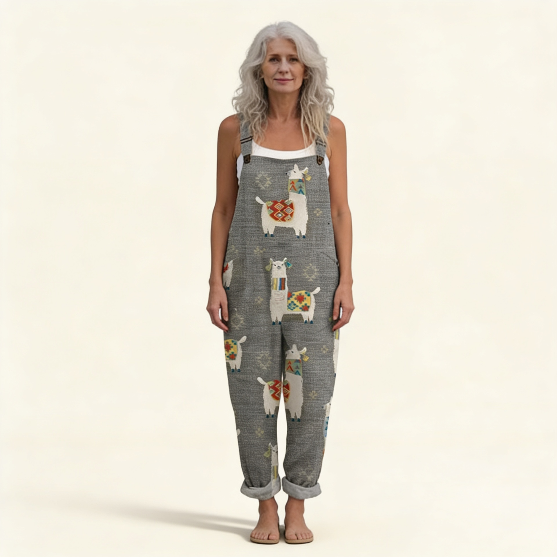 Estela | Peto con llamas bohemias grises