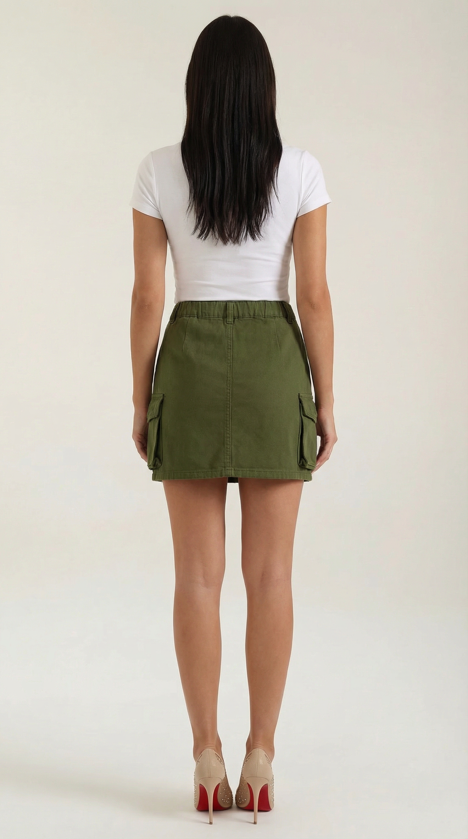 Falda cargo de estilo utilitario moderno
