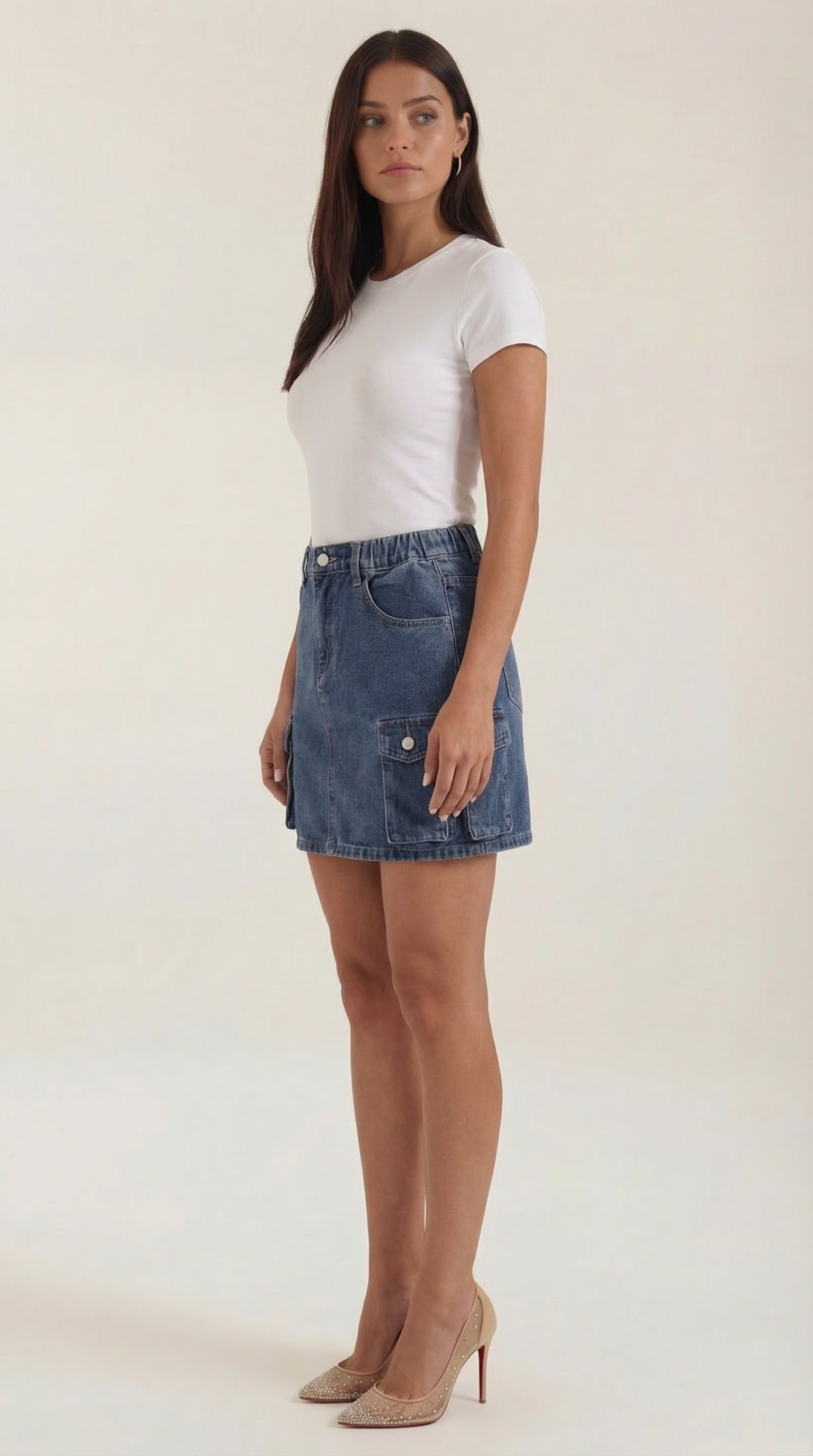 Falda cargo de estilo utilitario moderno