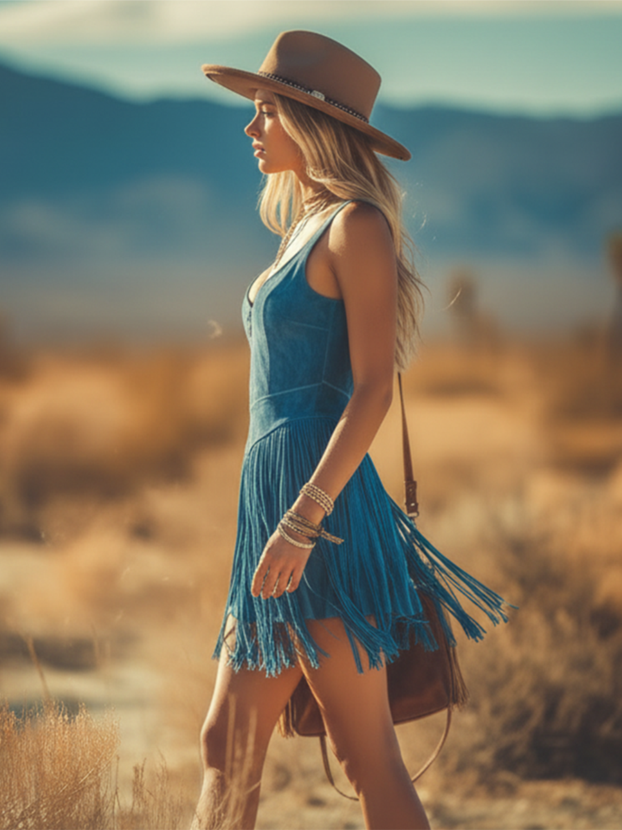 Vestido Mini Western Boho