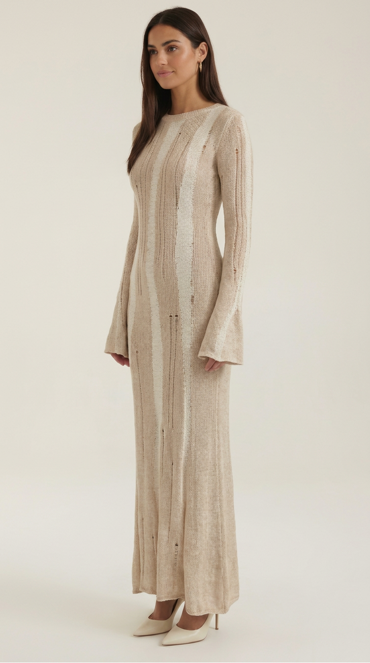 Vestido maxilargo de silueta entallada