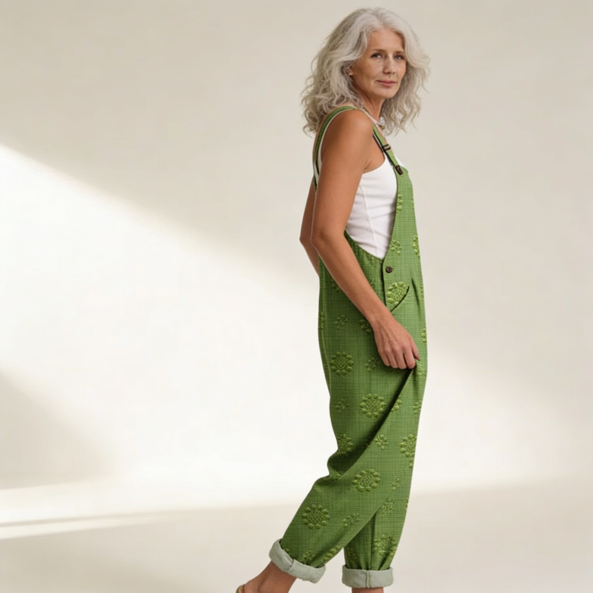 Juana | Peto con textura natural en verde