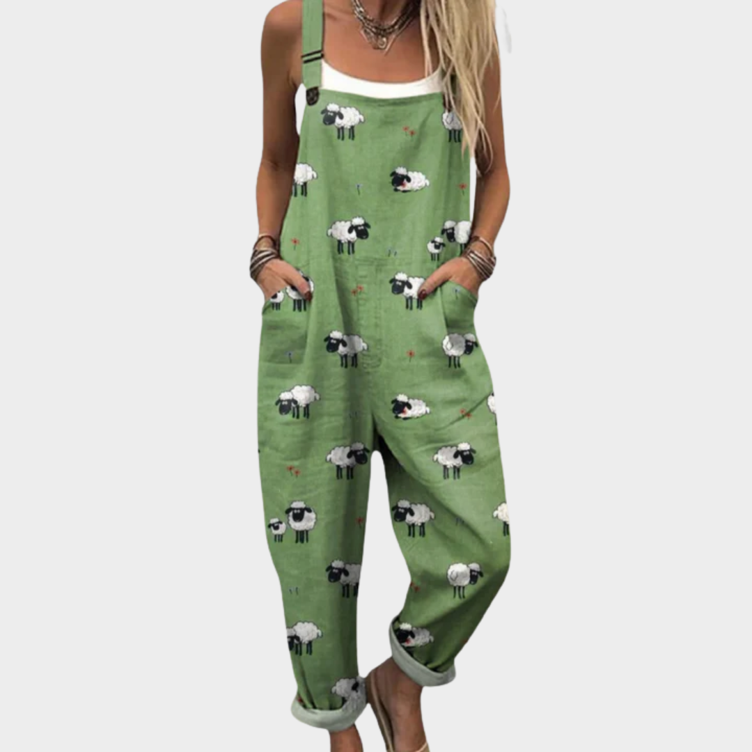 Lucía | Peto con suave tono verde bohemio