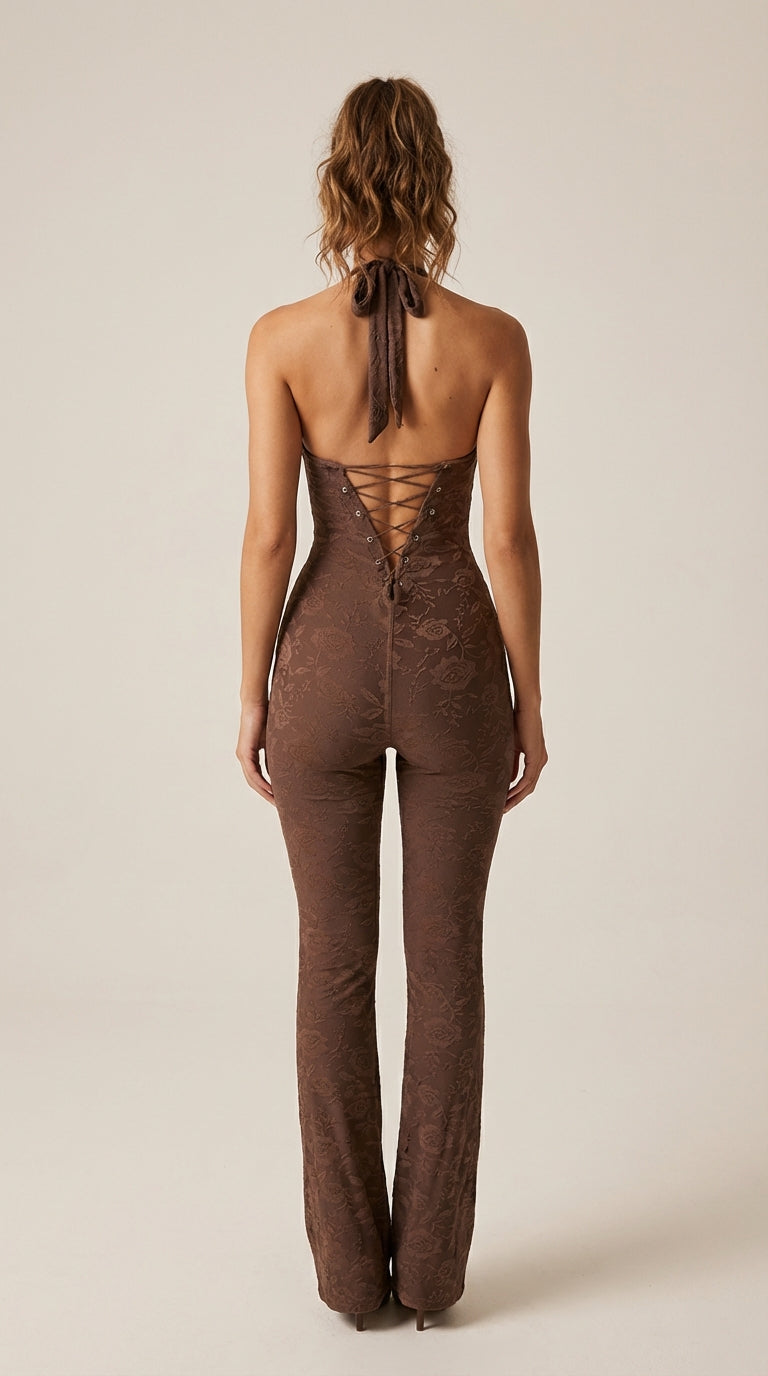 Mono Encaje Escote Profundo