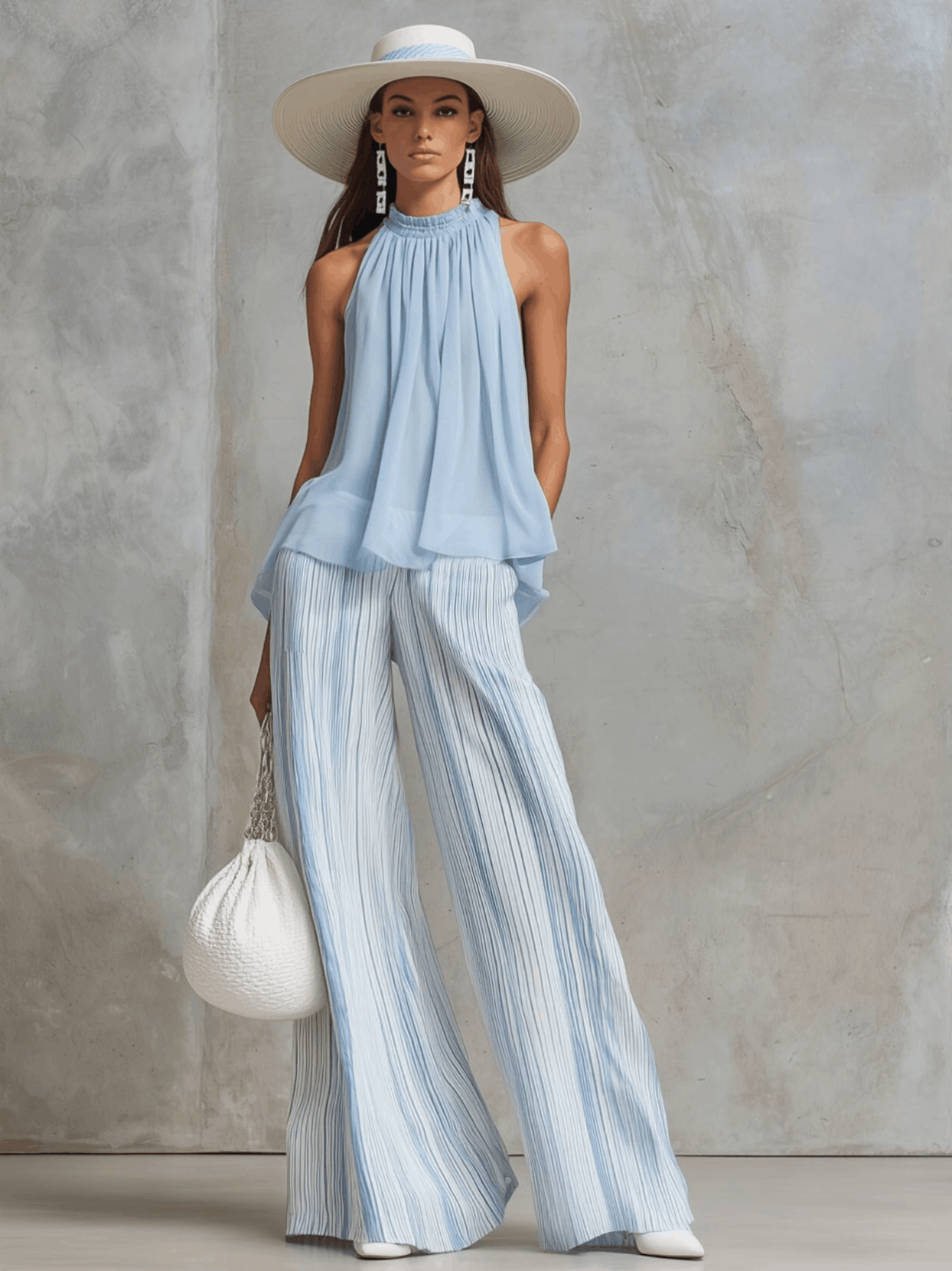 Conjunto Azul a Rayas