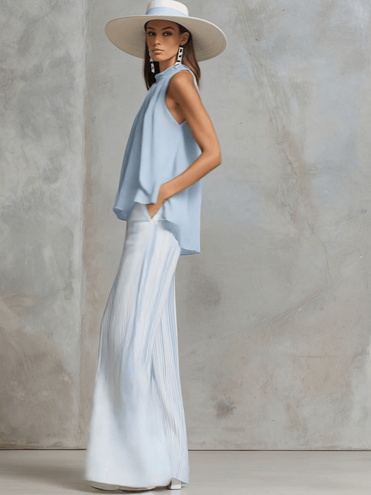 Conjunto Azul a Rayas