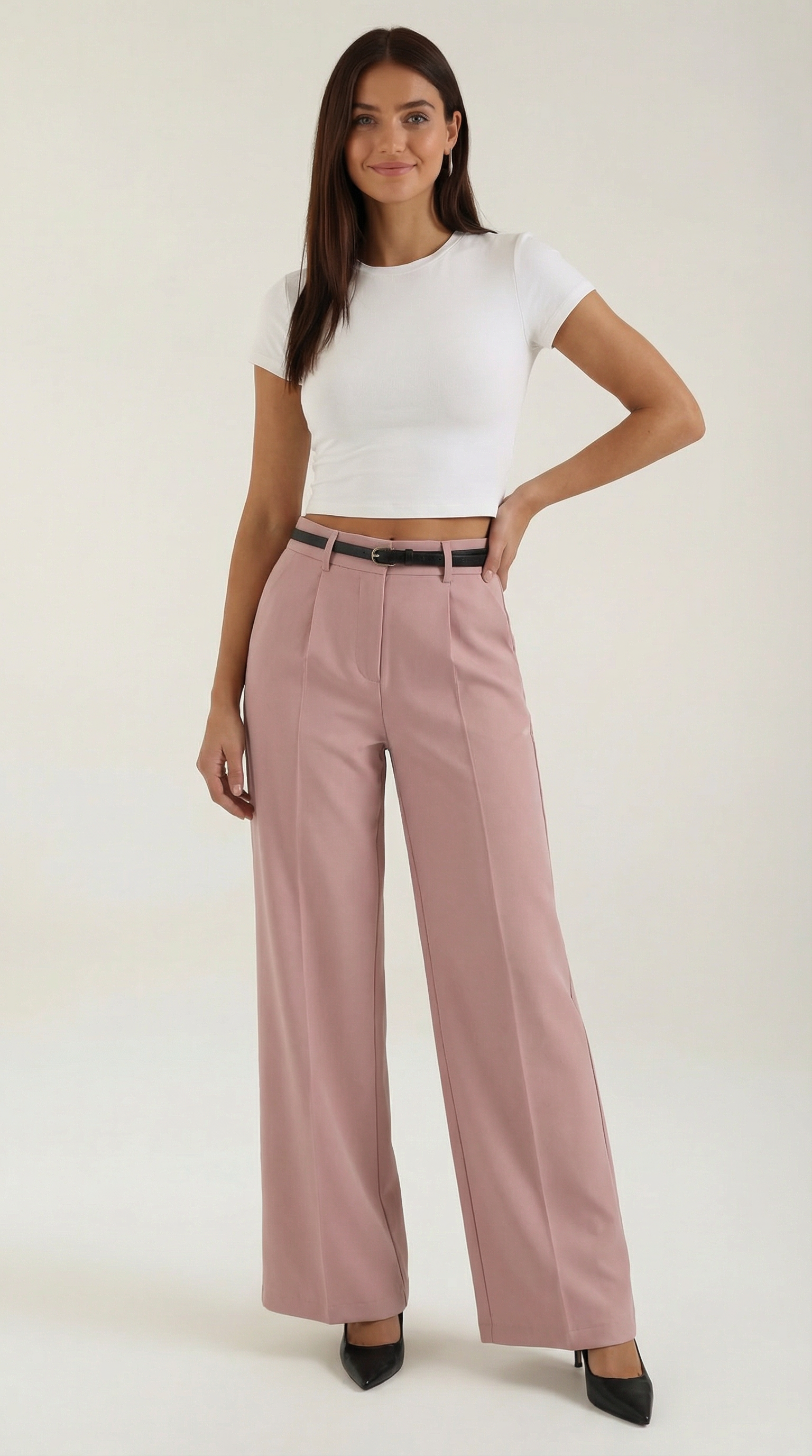 Pantalón ancho de tejido fluido