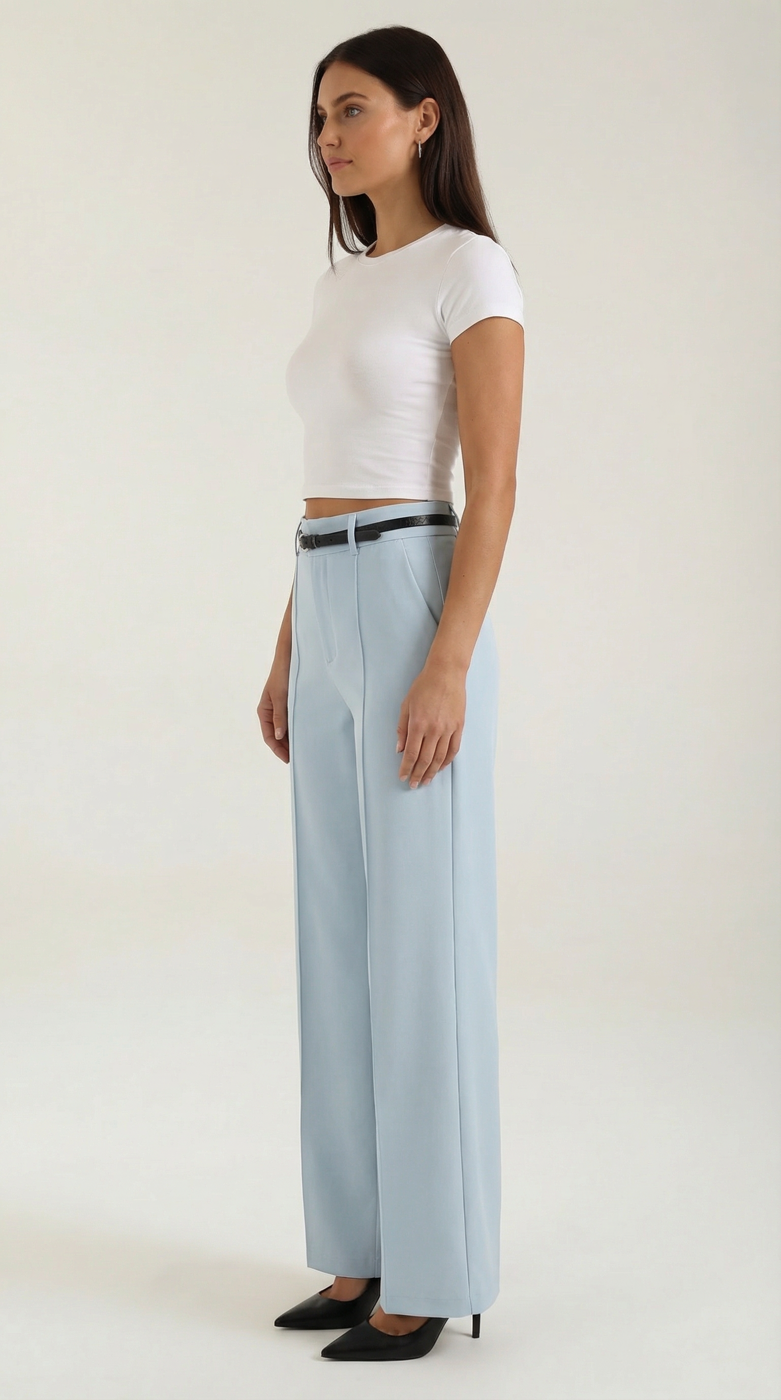 Pantalón ancho de tejido fluido