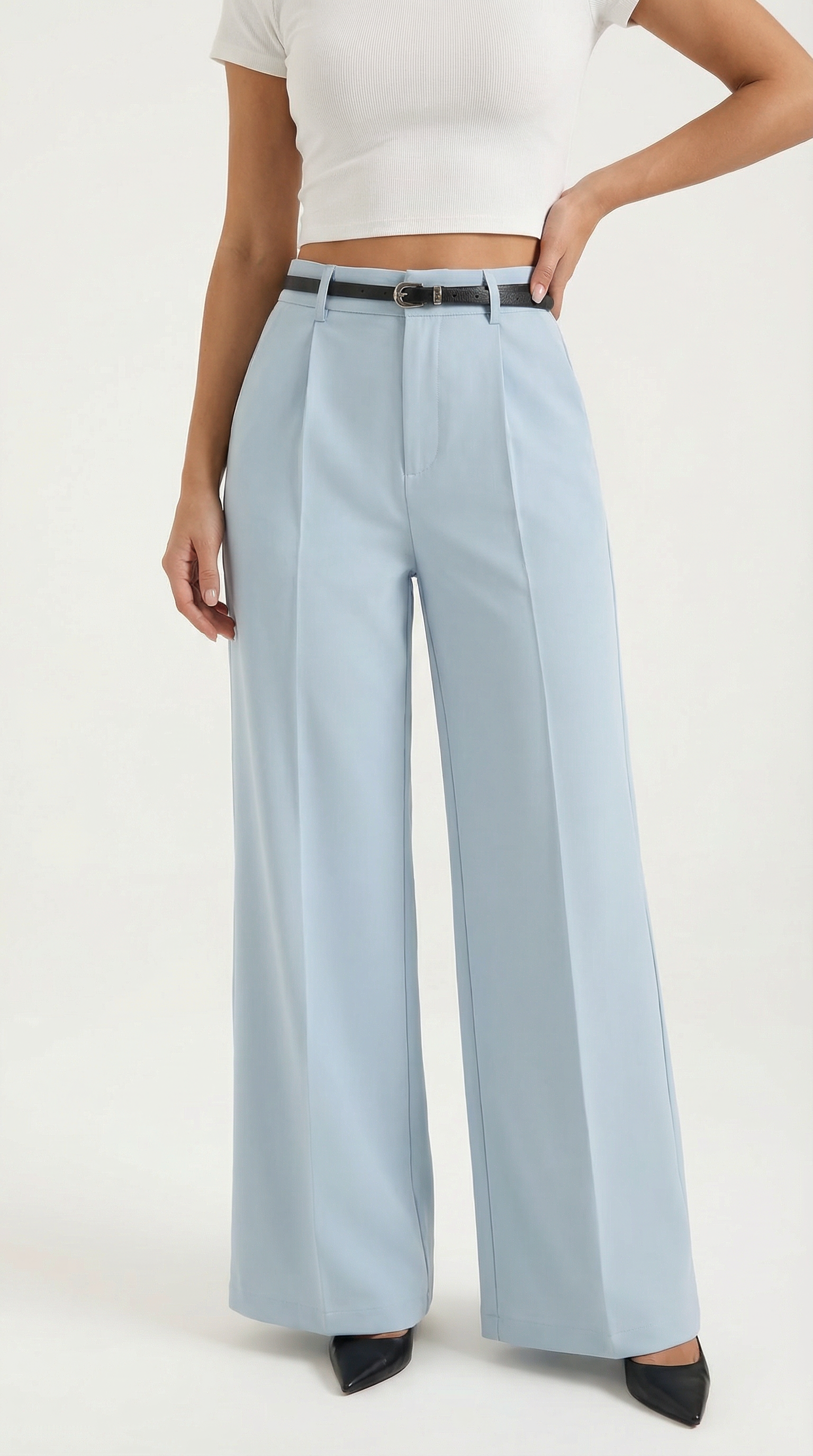 Pantalón ancho de tejido fluido