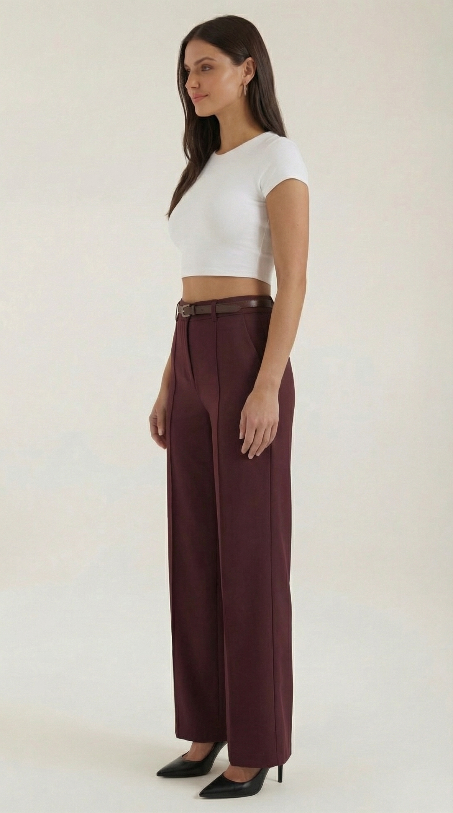 Pantalón ancho de tejido fluido