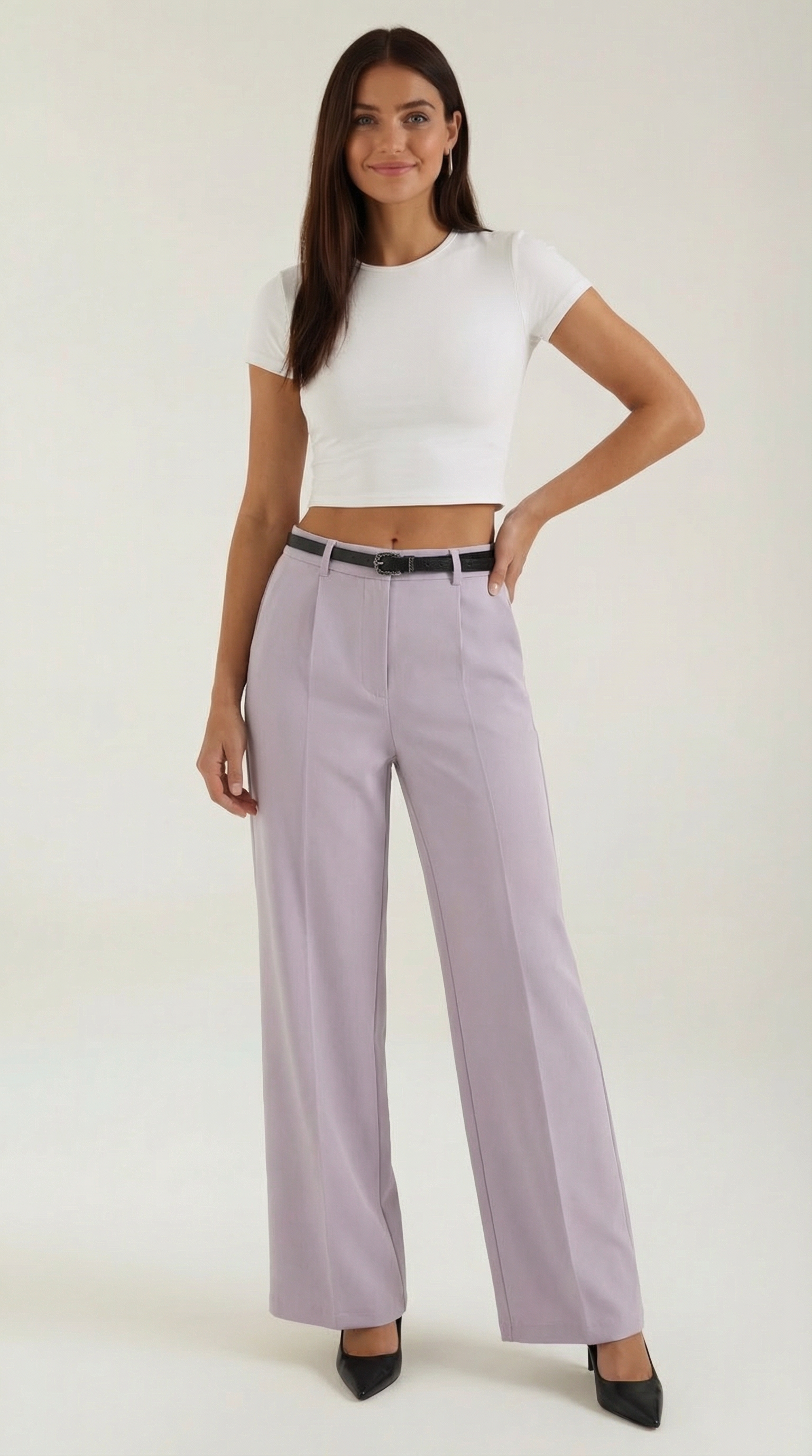 Pantalón ancho de tejido fluido