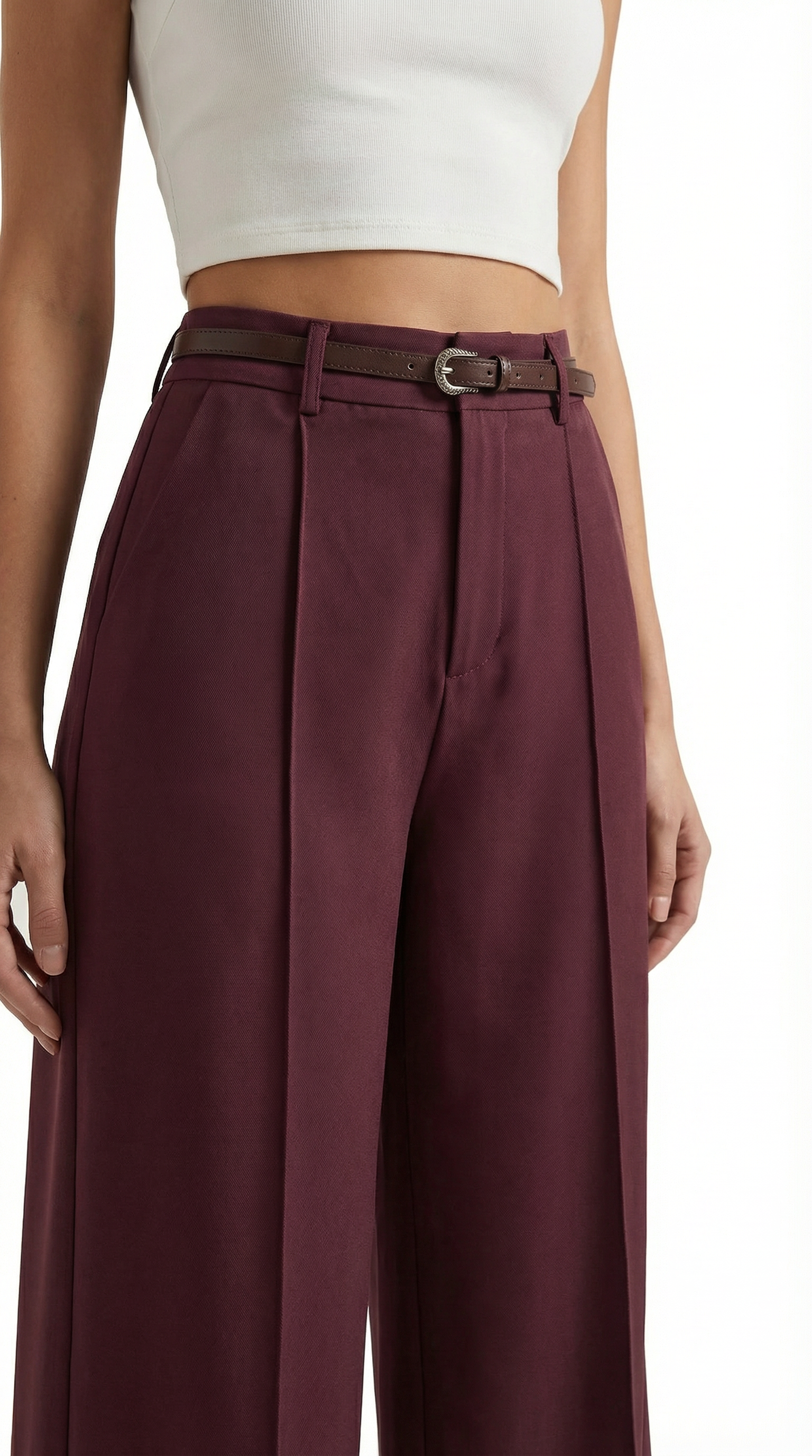 Pantalón ancho de tejido fluido
