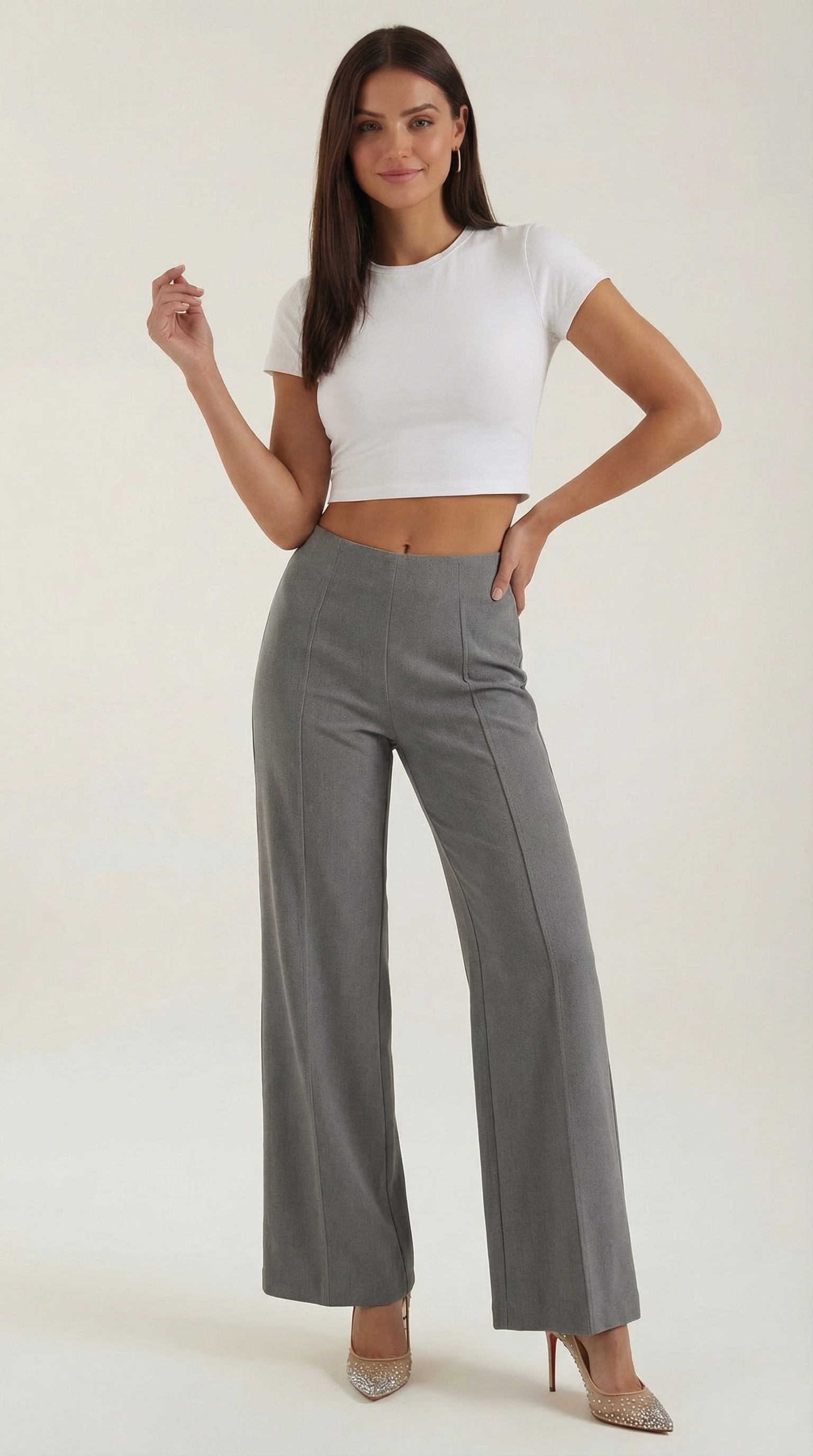 Pantalón baggy de cintura media