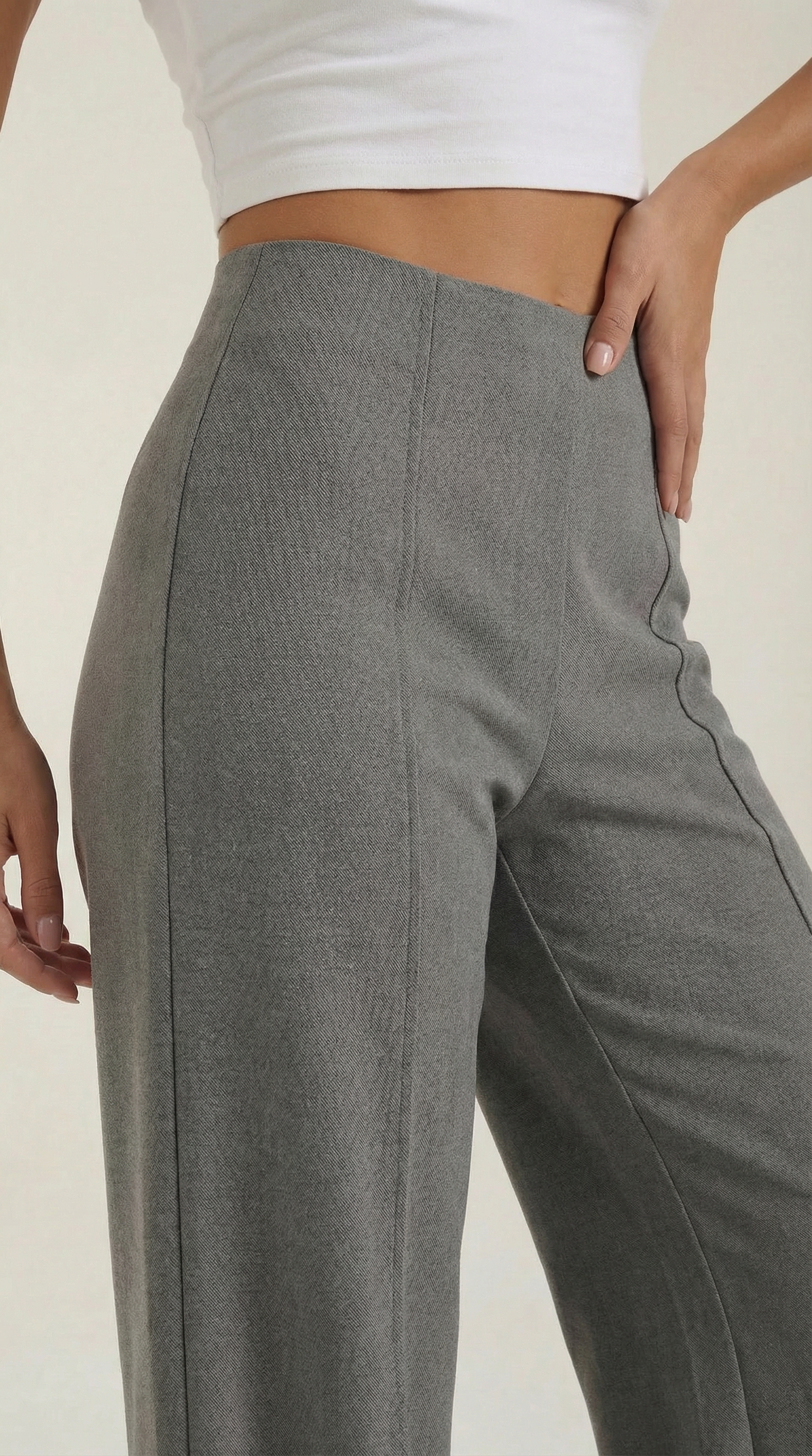 Pantalón baggy de cintura media