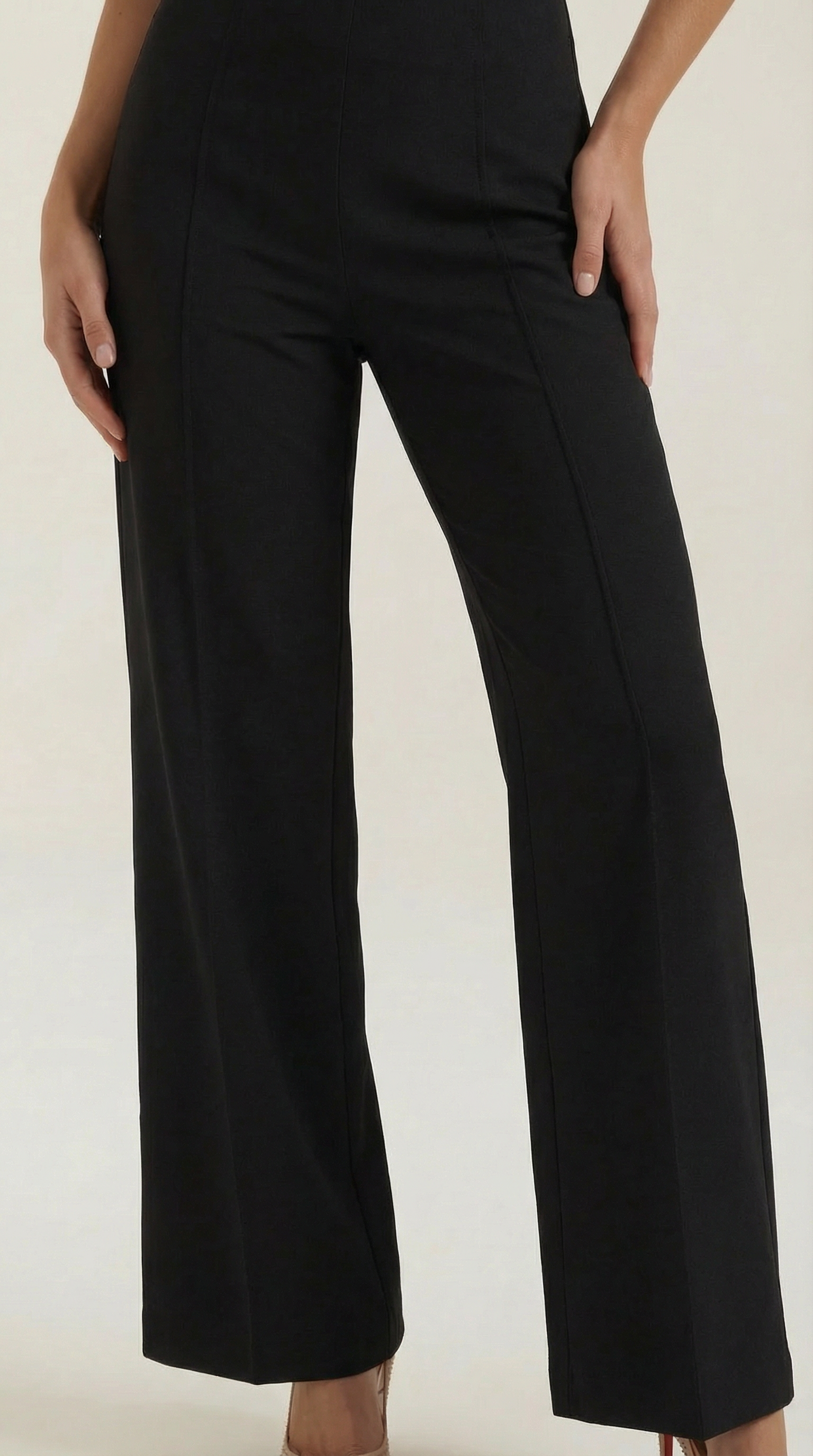 Pantalón baggy de cintura media