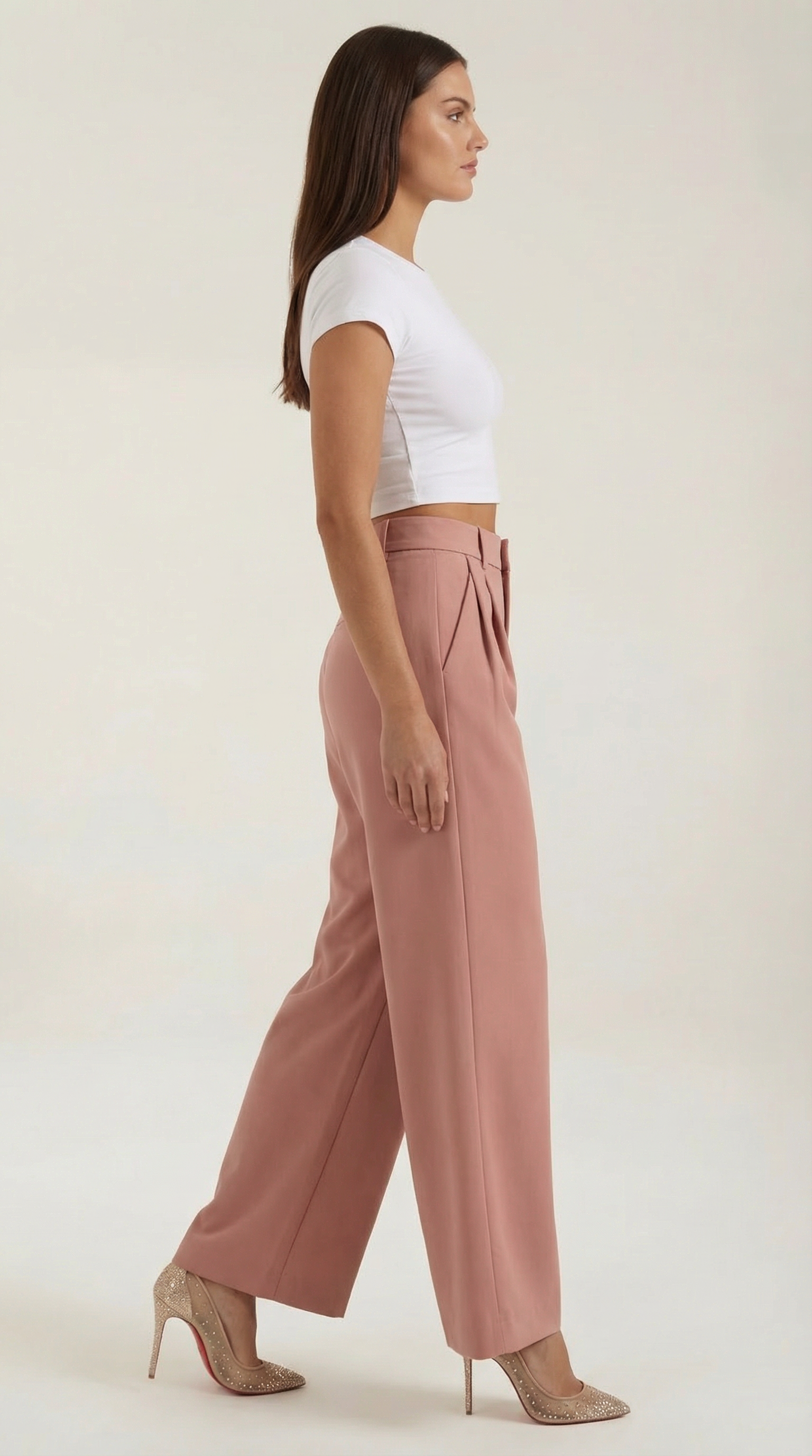 Pantalón de pierna ancha de caída fluida