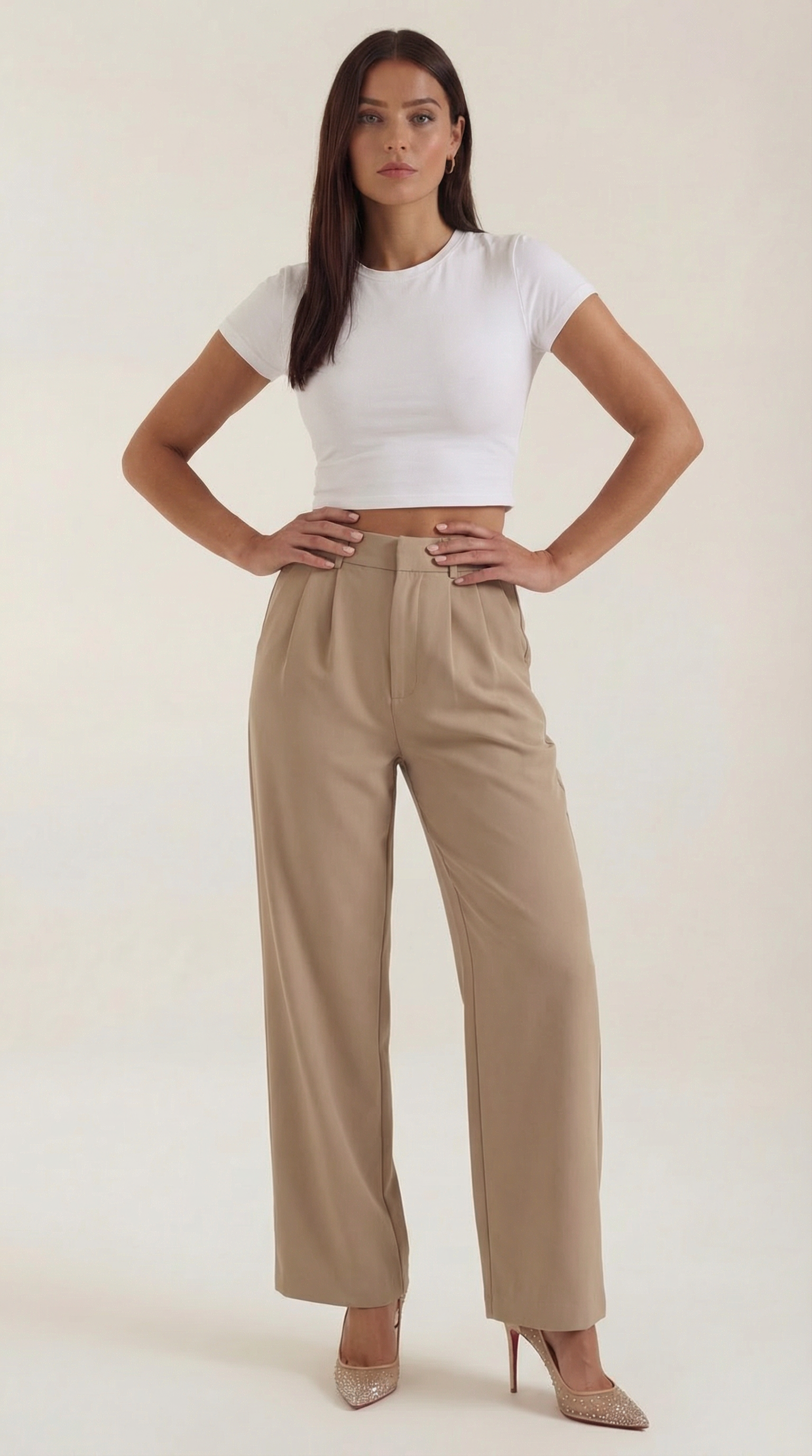 Pantalón de pierna ancha de caída fluida