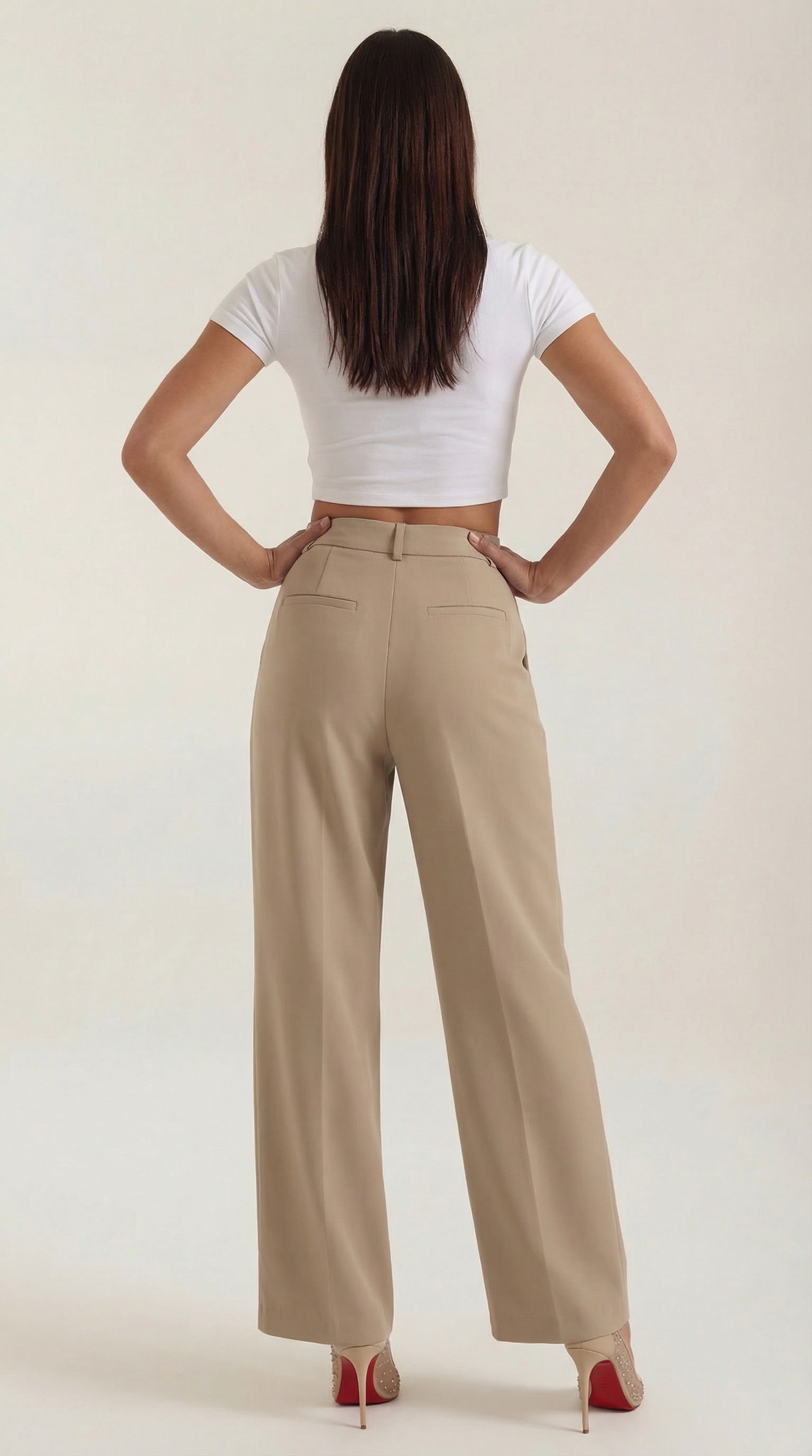 Pantalón de pierna ancha de caída fluida