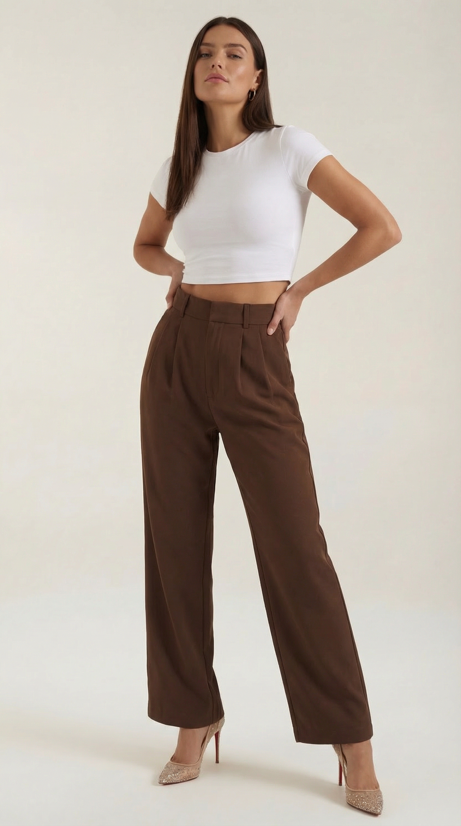 Pantalón de pierna ancha de caída fluida