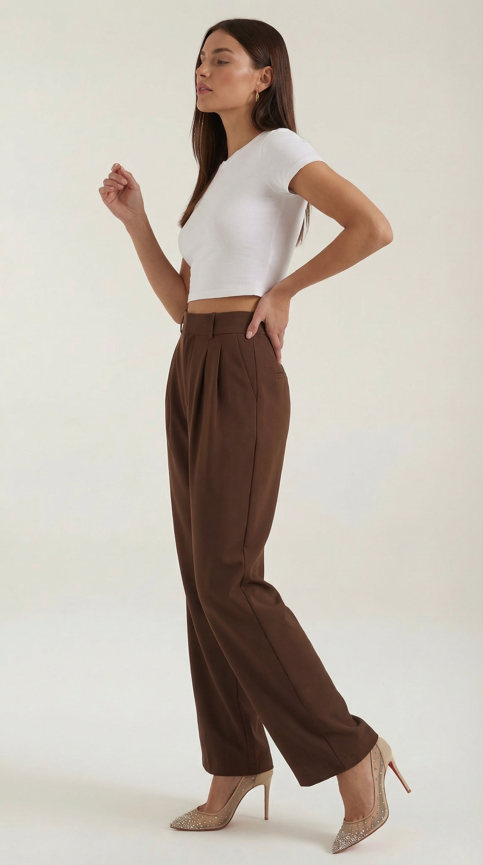 Pantalón de pierna ancha de caída fluida