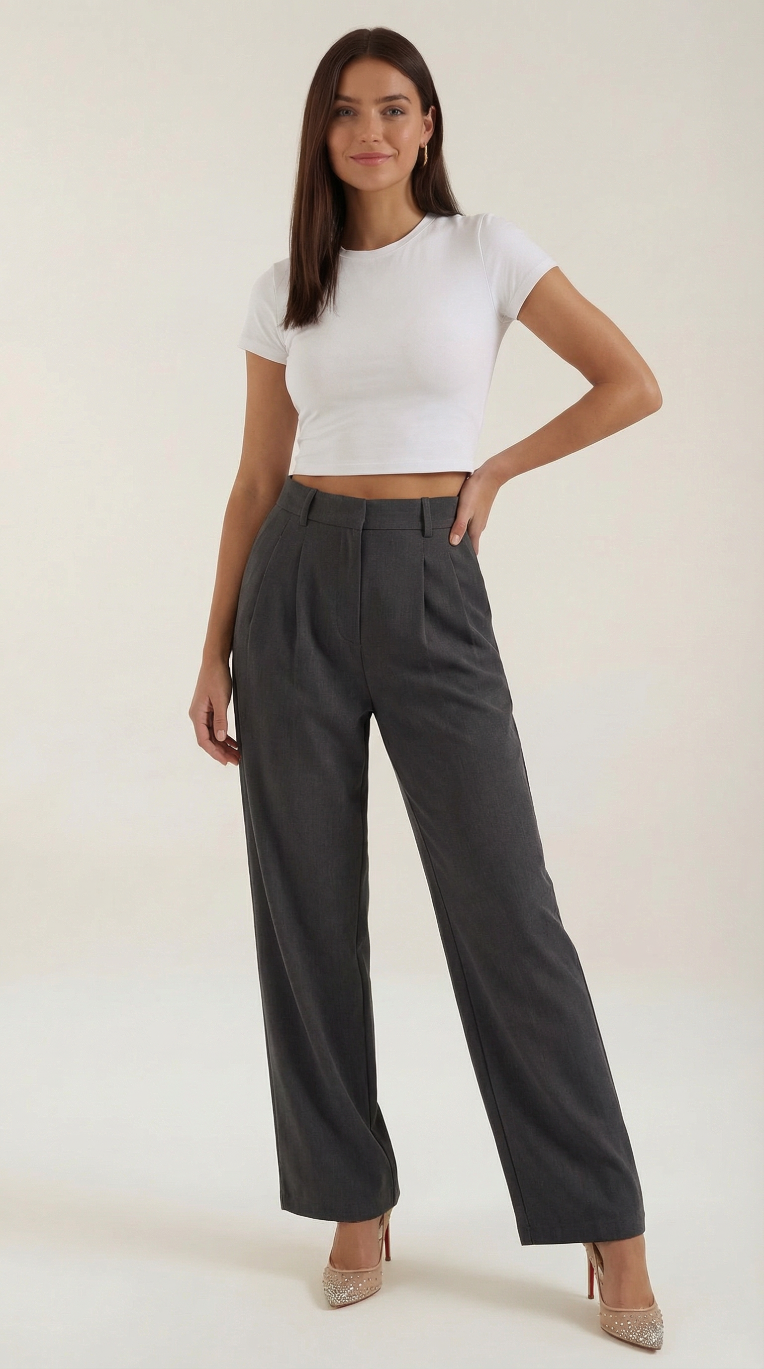 Pantalón de pierna ancha de caída fluida