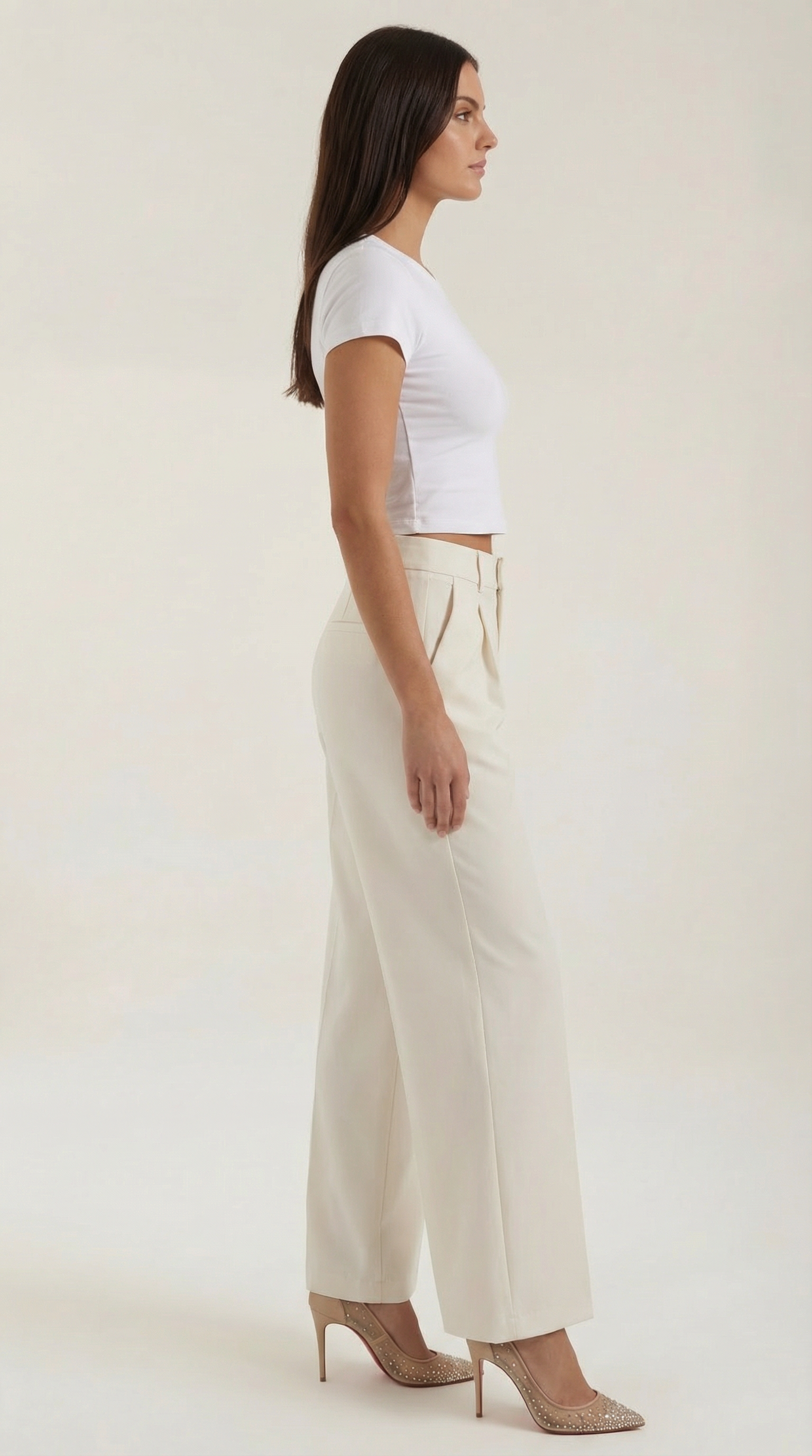 Pantalón de pierna ancha de caída fluida