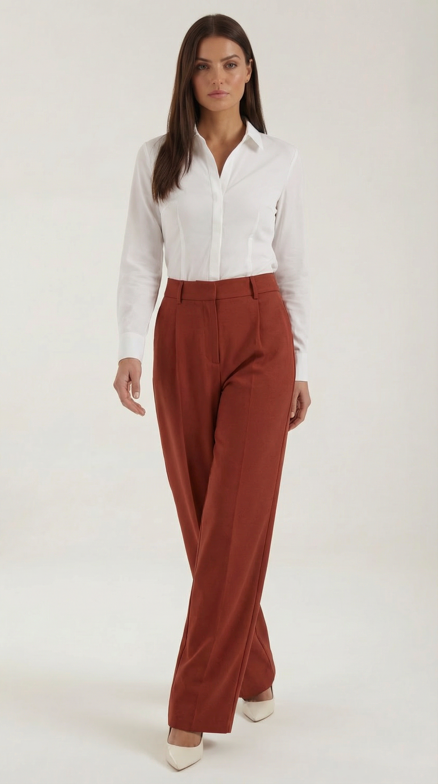 Pantalón de pierna ancha de diseño minimalista