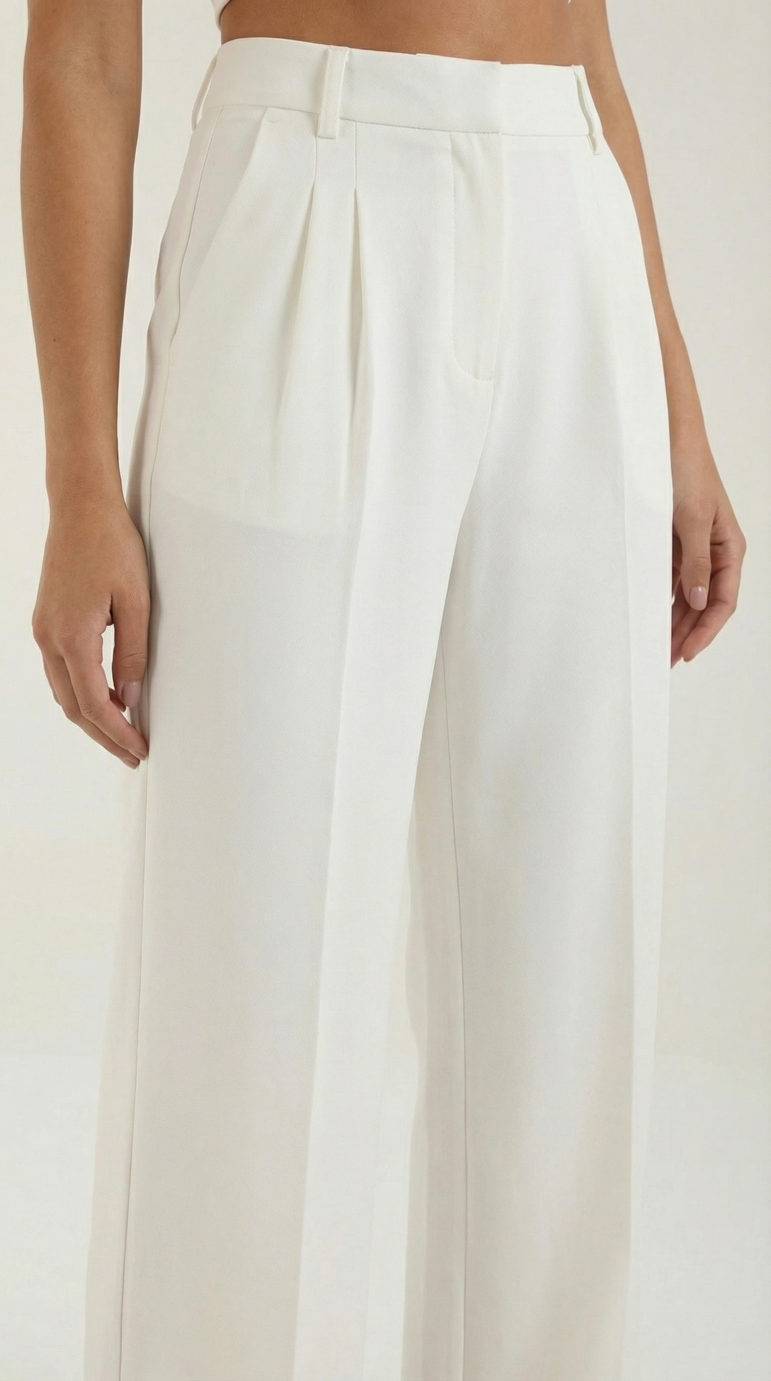 Pantalones de oficina de pierna ancha