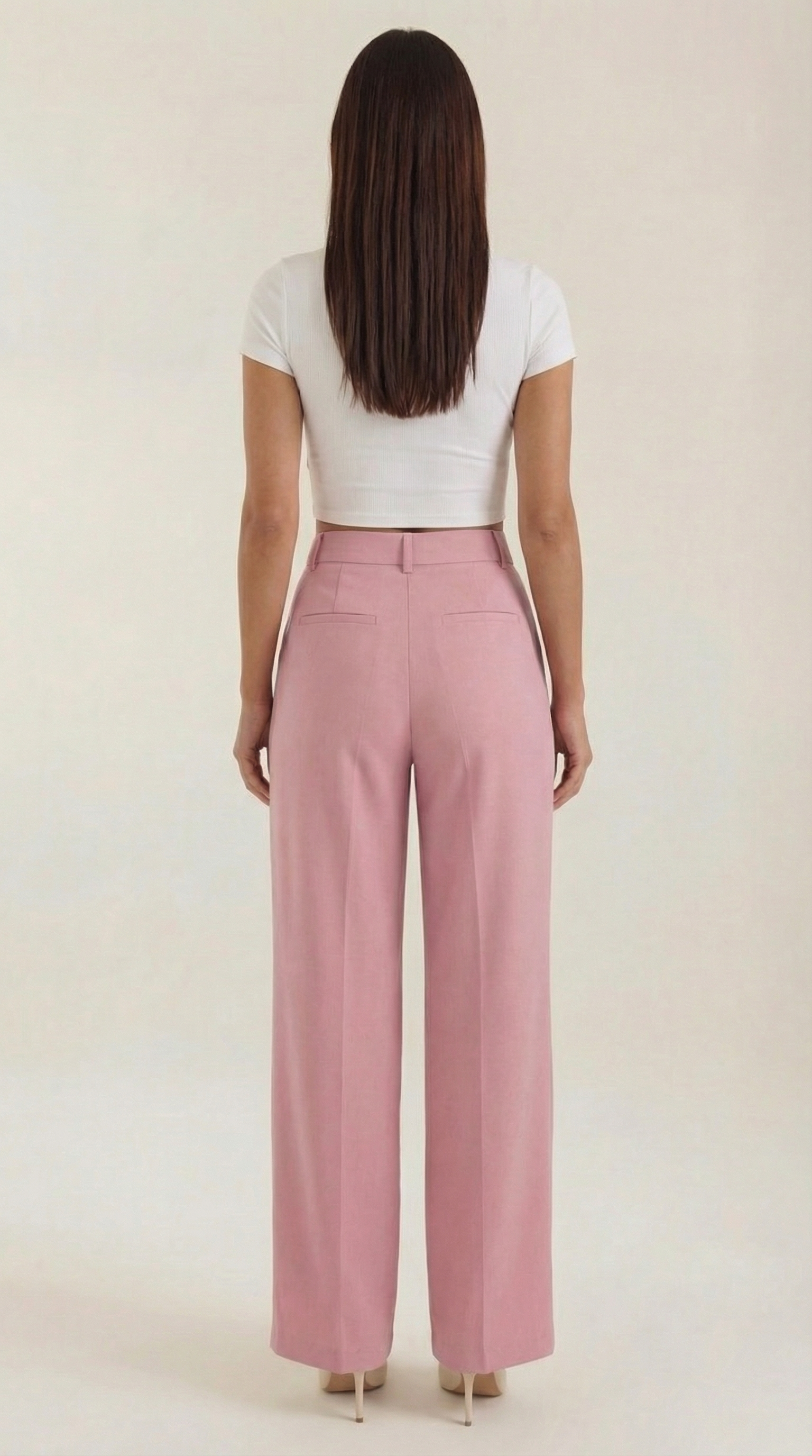 Pantalones de oficina de pierna ancha