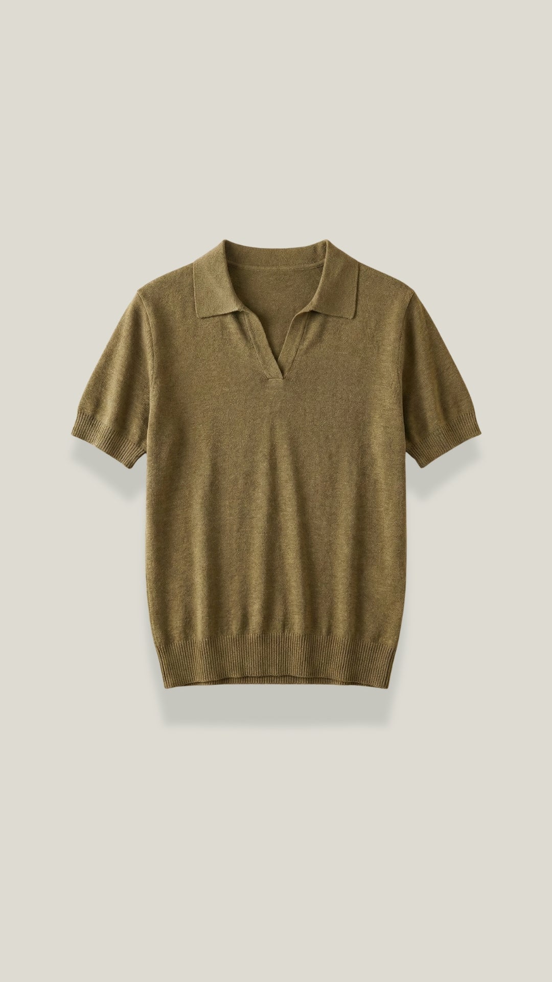 Polo de punto de manga corta con acabado fino