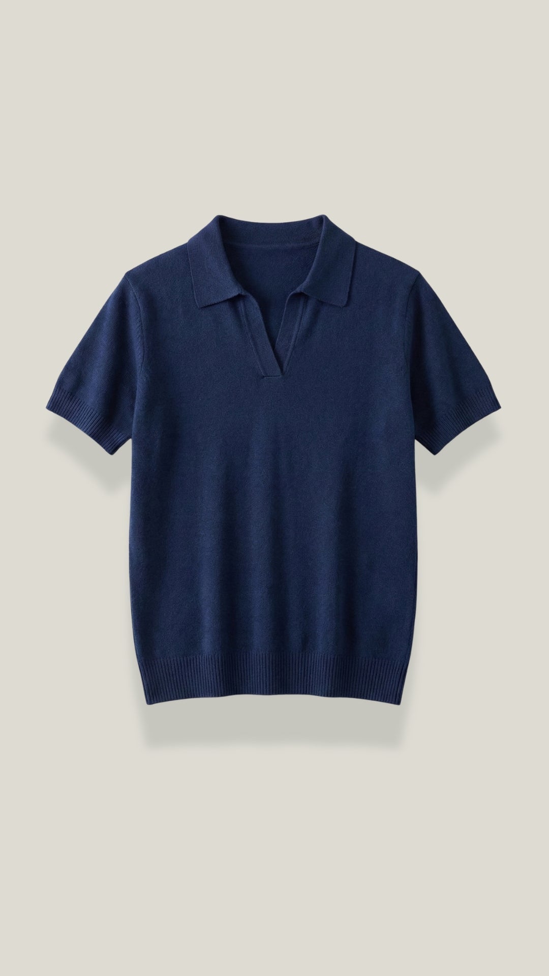 Polo de punto de manga corta con acabado fino