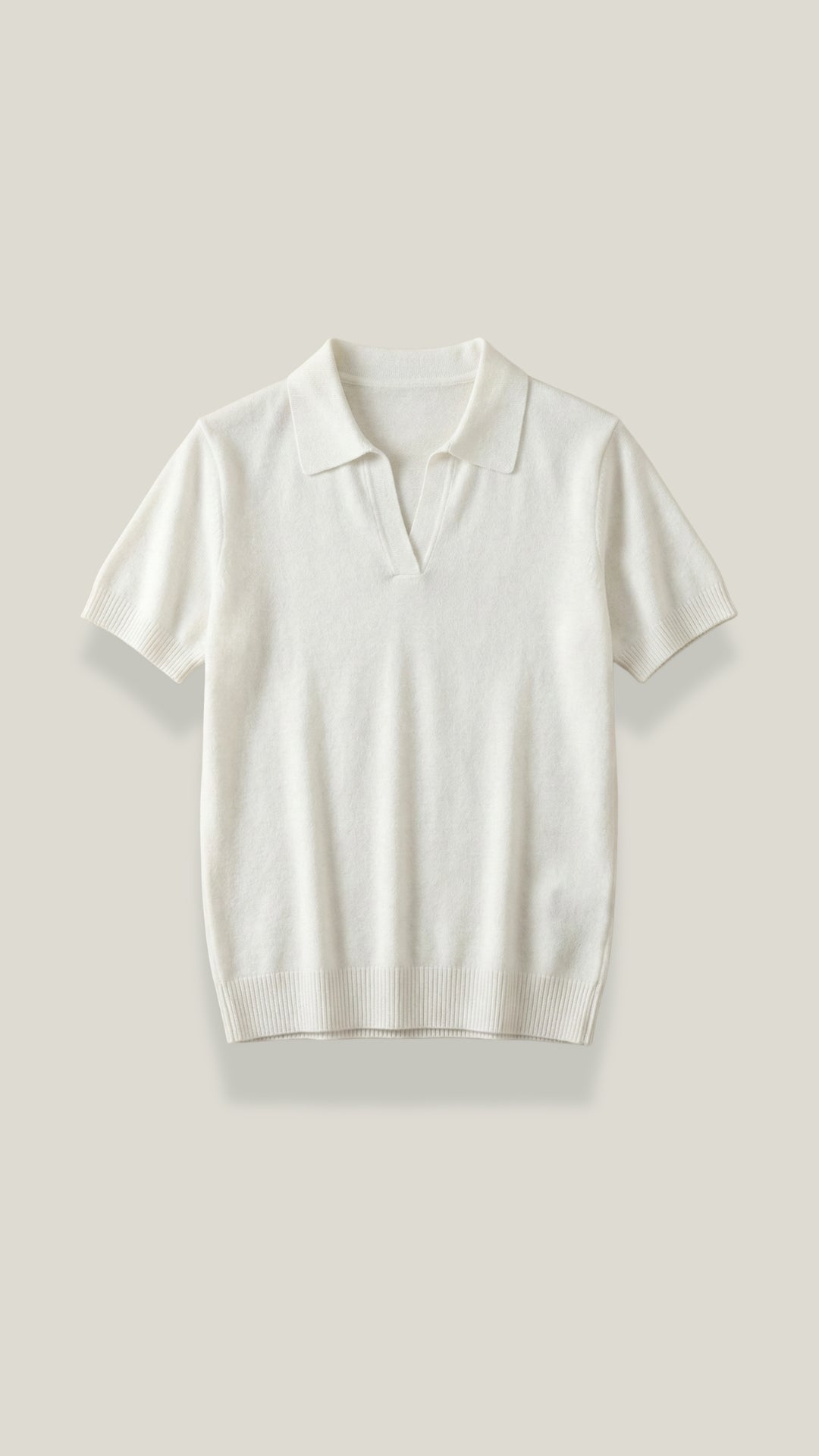 Polo de punto de manga corta con acabado fino