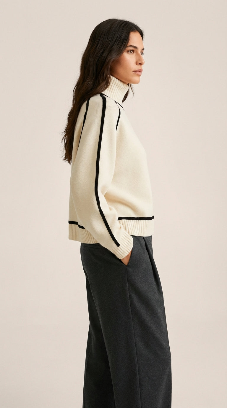 Suéter Elegante Cuello Alto