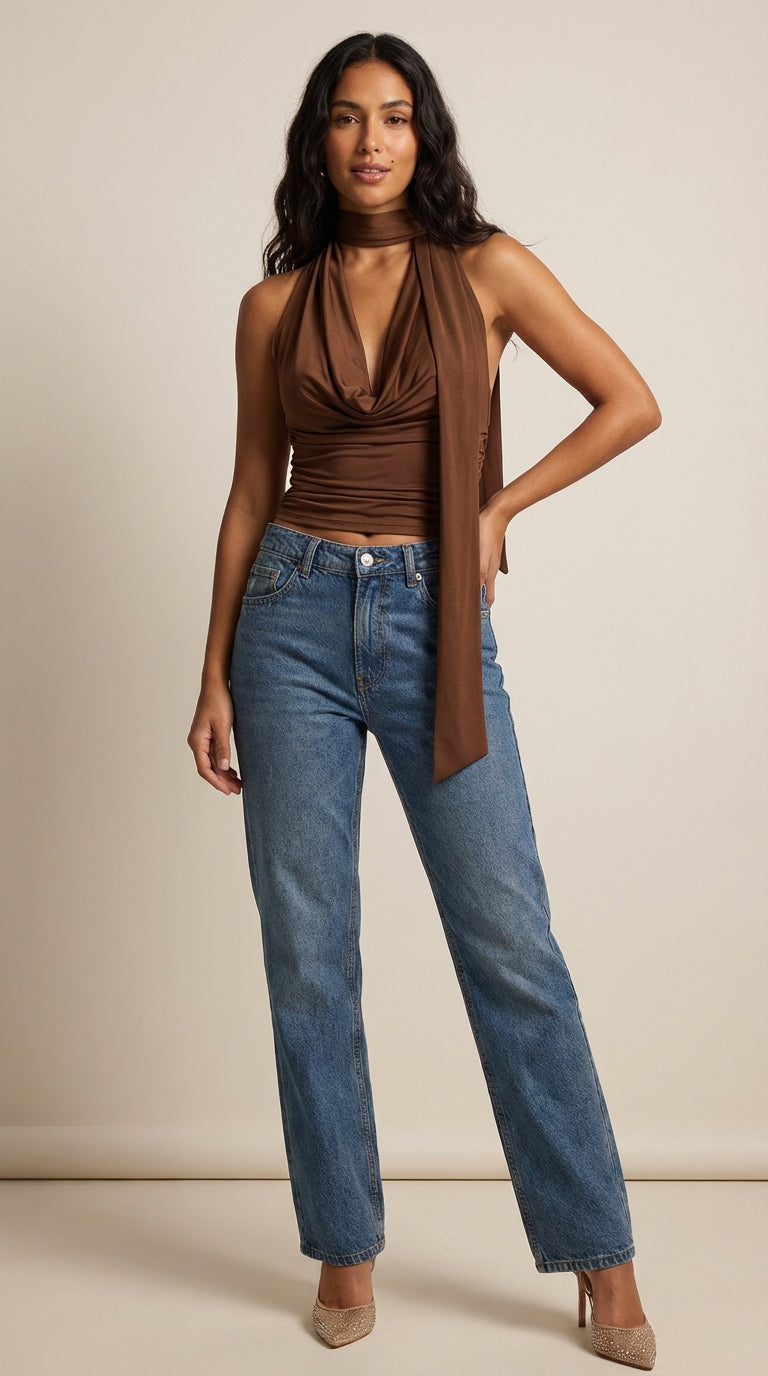 Top de tirantes minimalista de silueta limpia