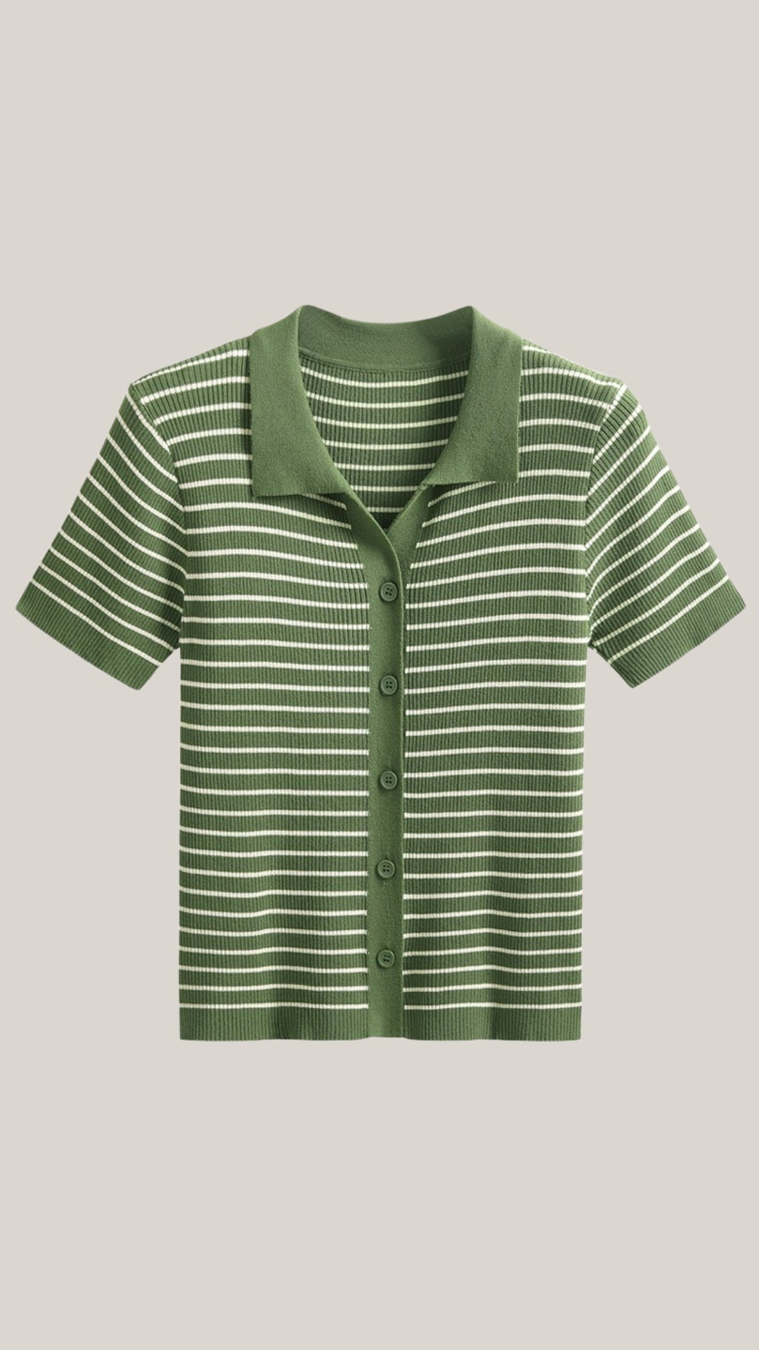 Top polo rayado de inspiración clásica