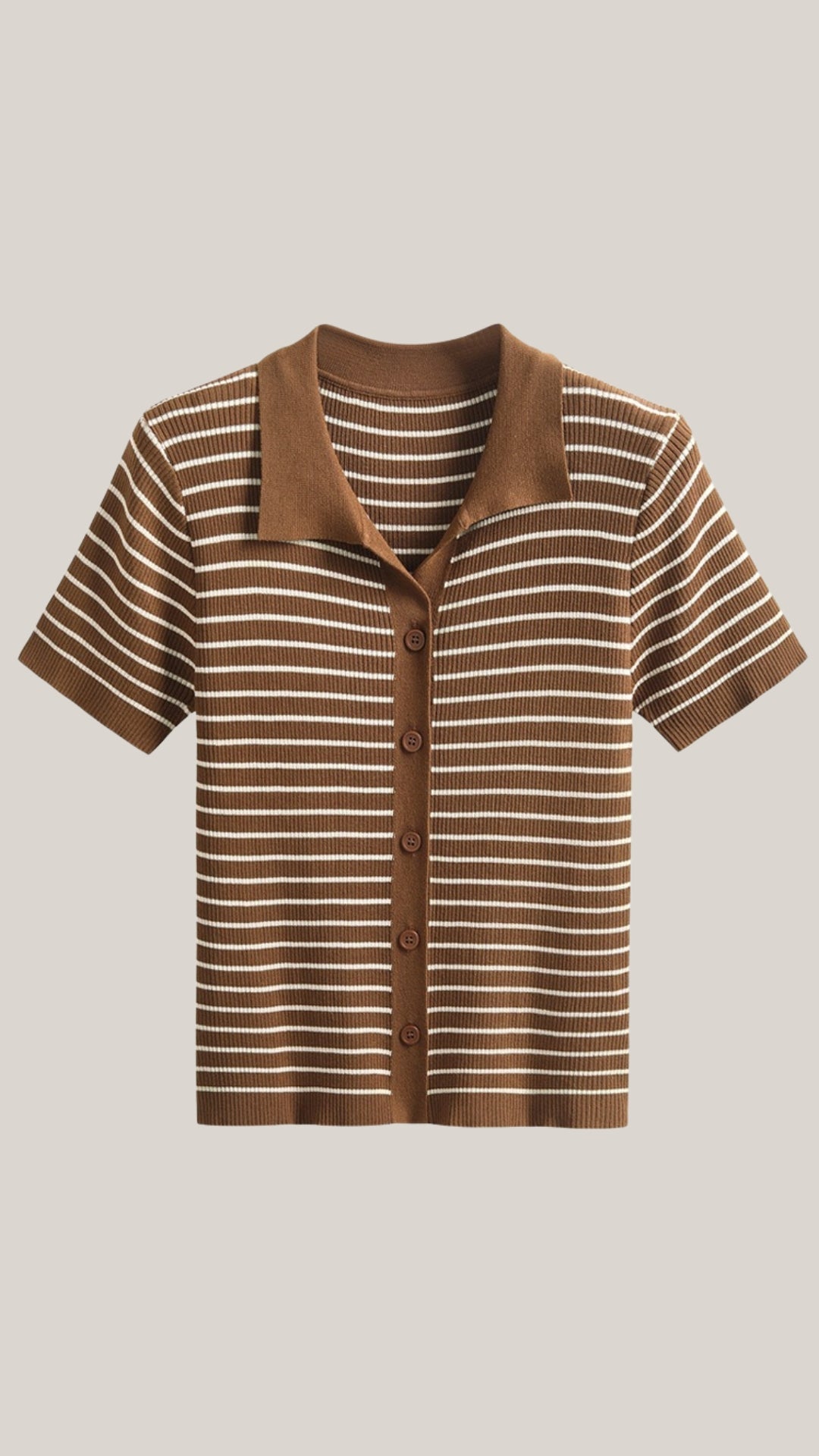 Top polo rayado de inspiración clásica