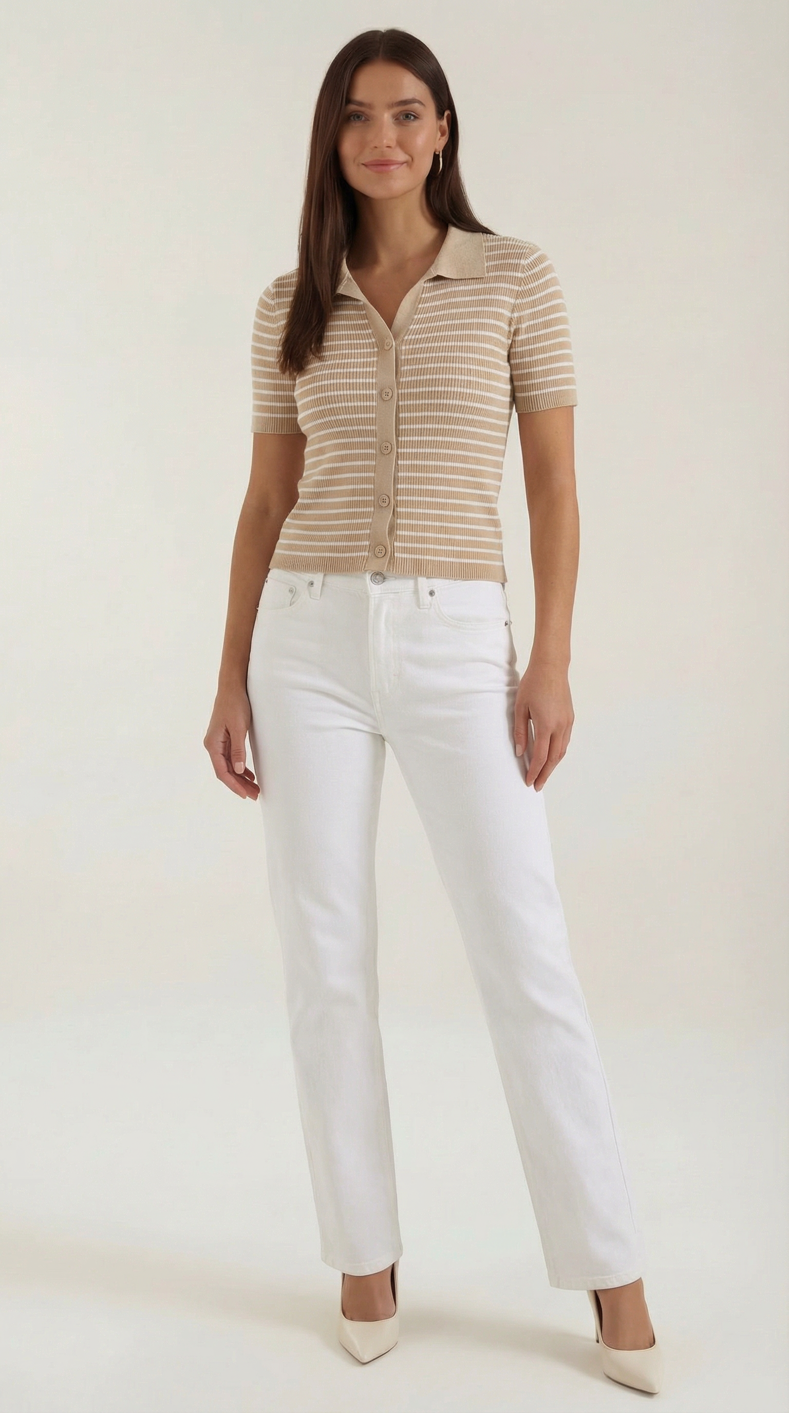 Top polo rayado de inspiración clásica