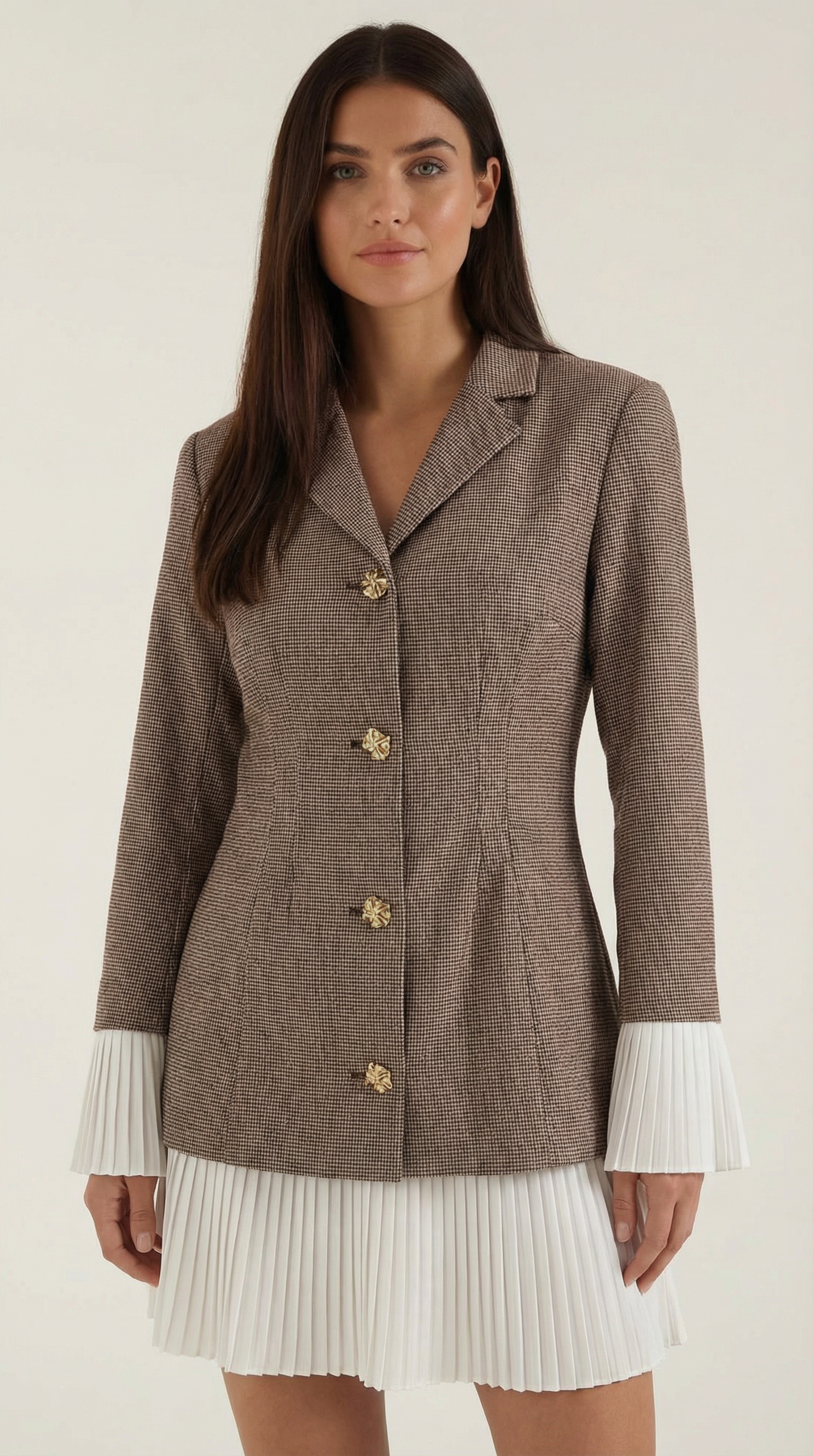 Vestido estilo blazer de corte recto