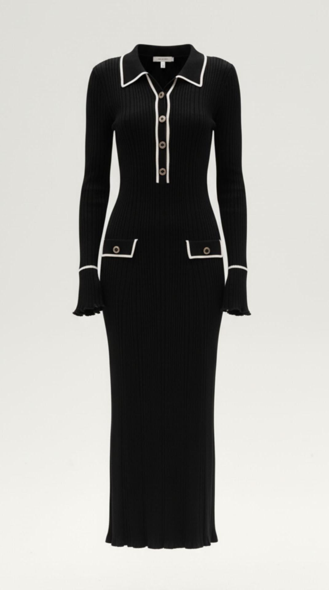 Vestido maxi ajustado de silueta definida