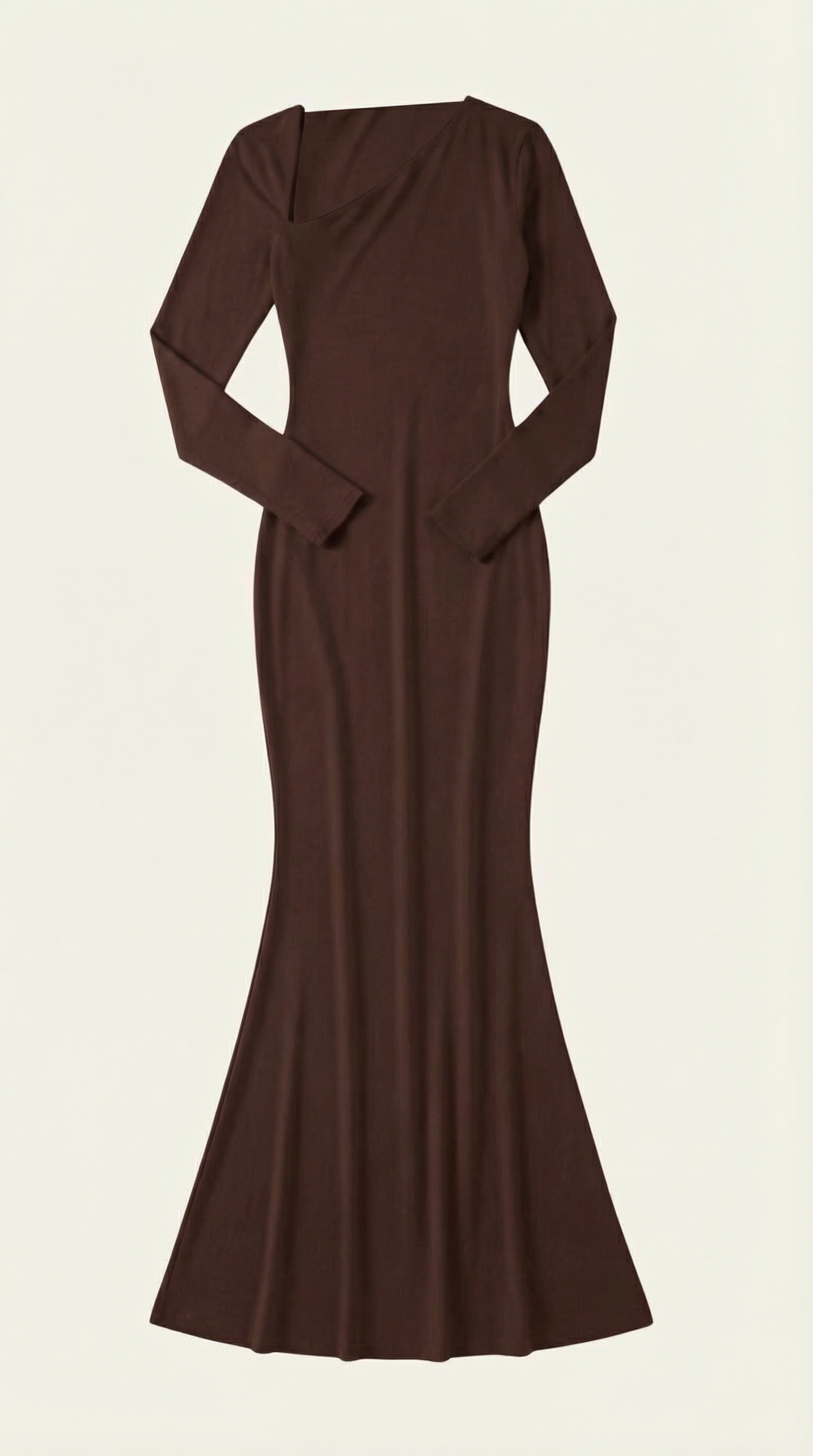 Vestido maxi bodycon de corte largo