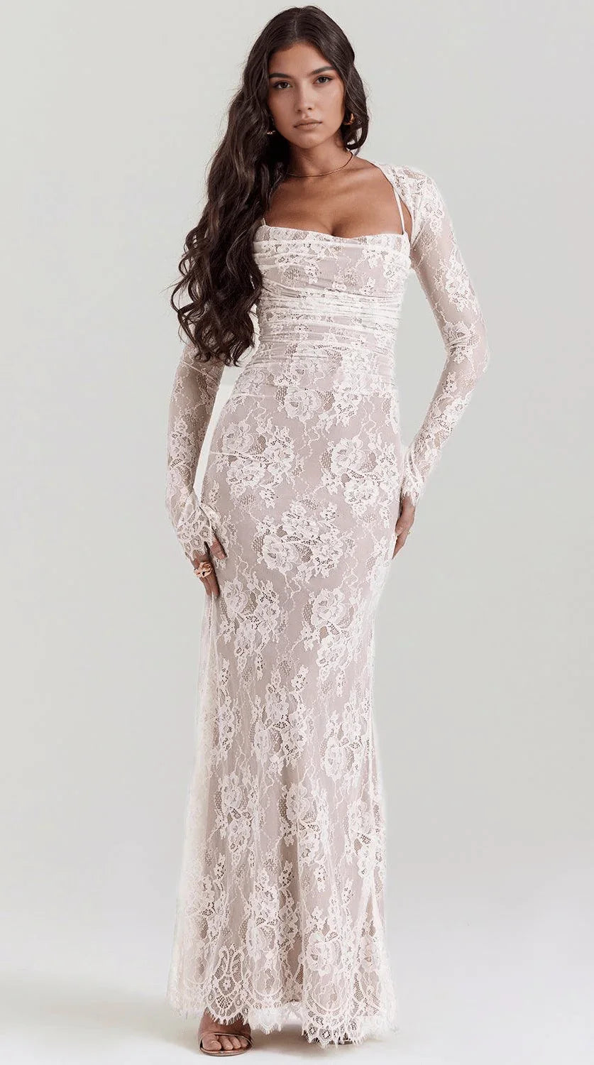 Vestido maxi de corte fluido elegante