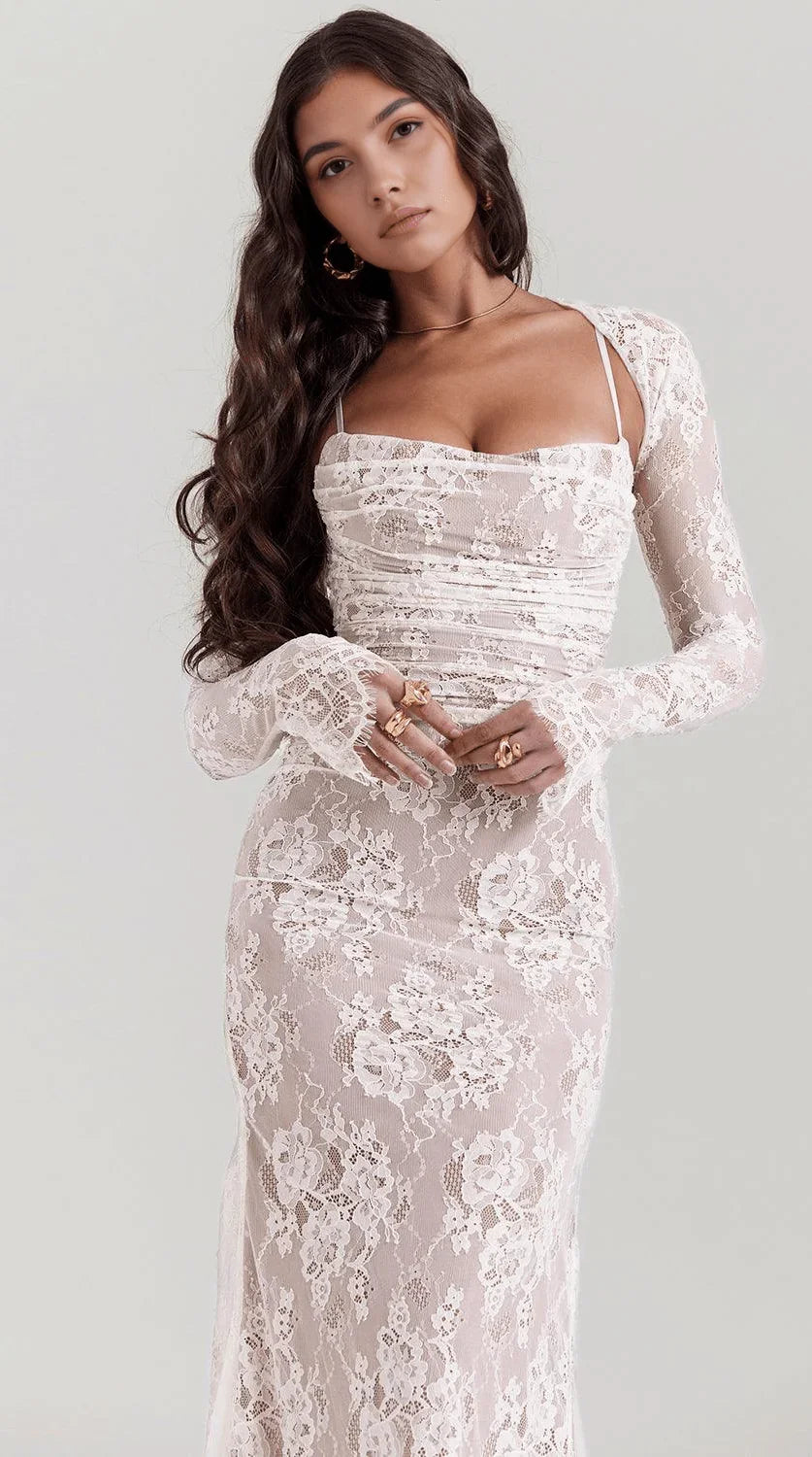 Vestido maxi de corte fluido elegante